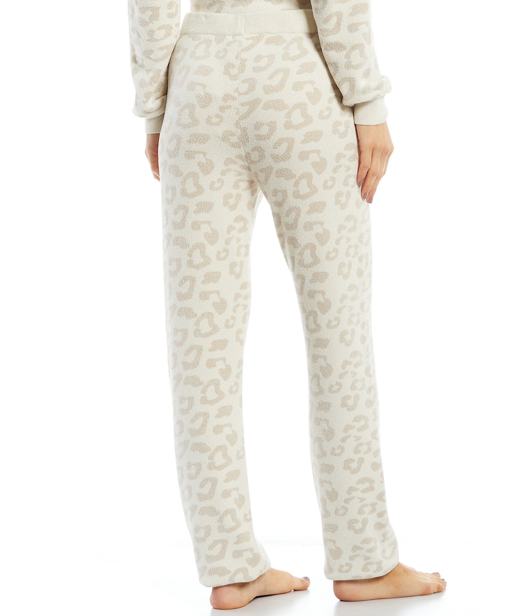 Barefoot Dreams Leopard Jacquard Family Matching Coordinating Ankle Length Track Pants