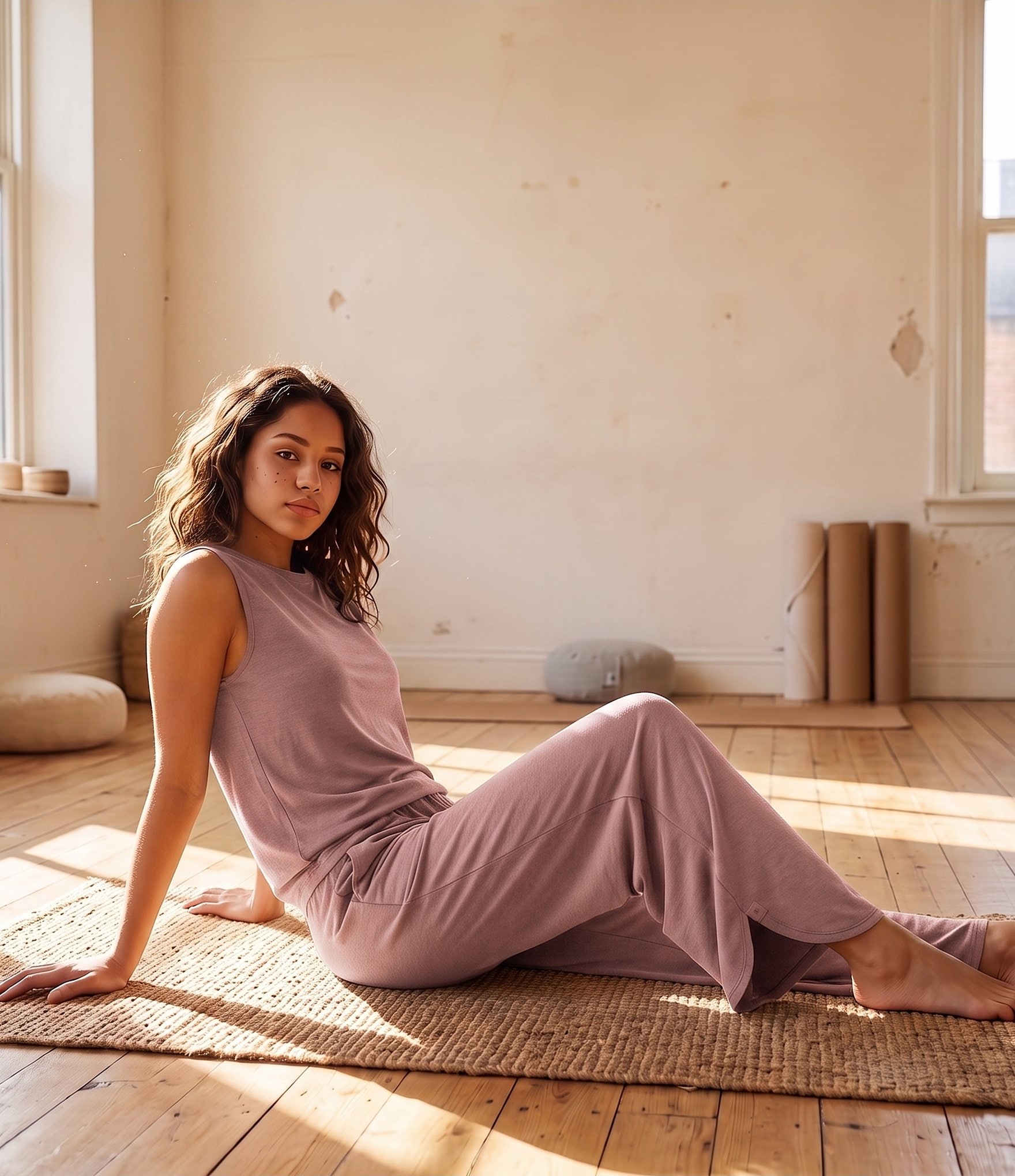 Barefoot Dreams Sand Washed Jersey Tank & Pant Coordinating Lounge Set