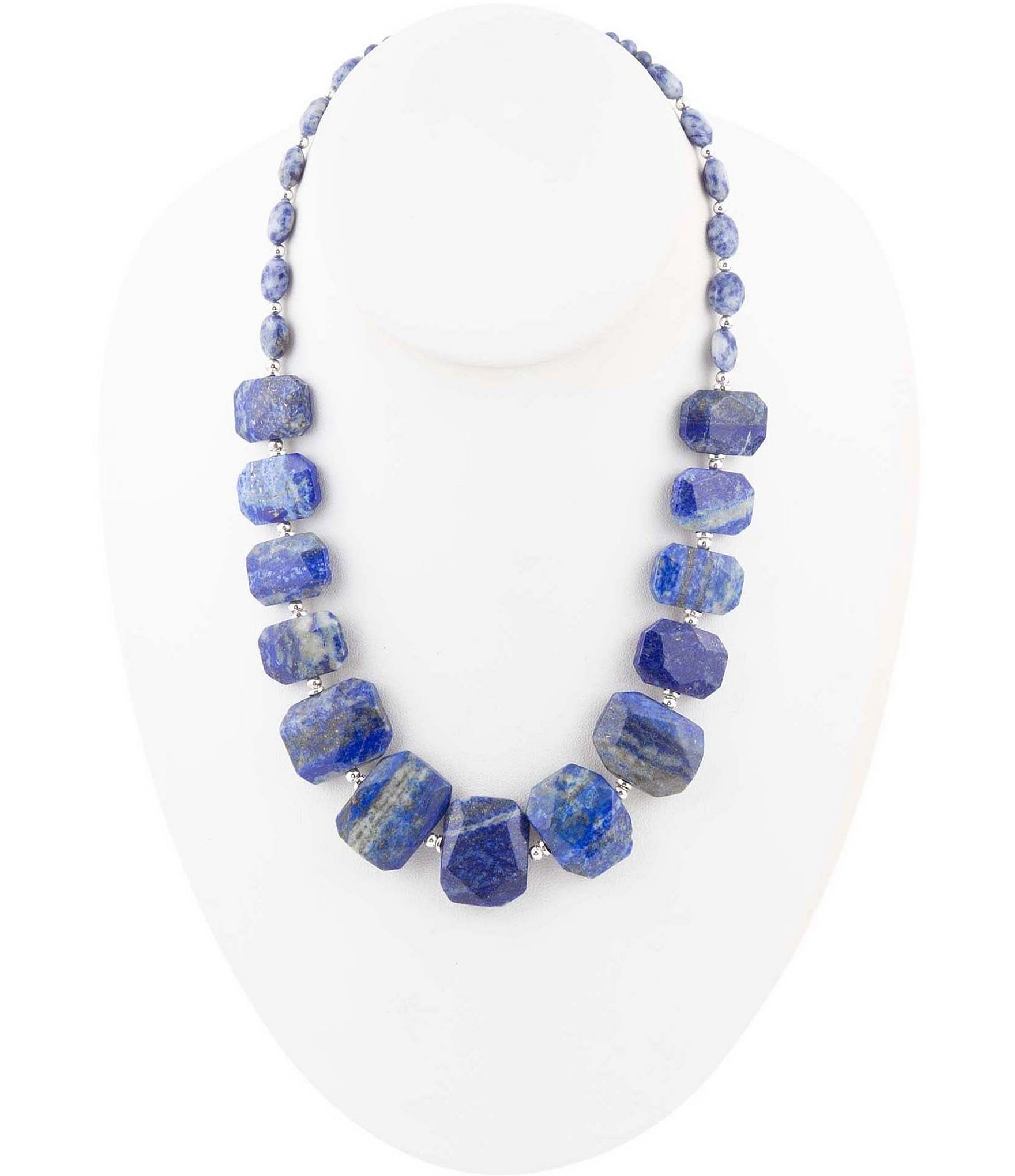 Barse Blue Spot Jasper Genuine Stone Collar Necklace | Dillard's