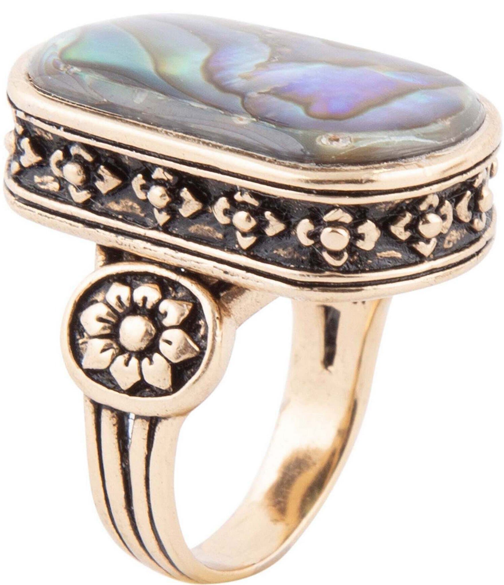 Barse Bronze And Genuine Abalone Stone Statement Ring | Dillard's