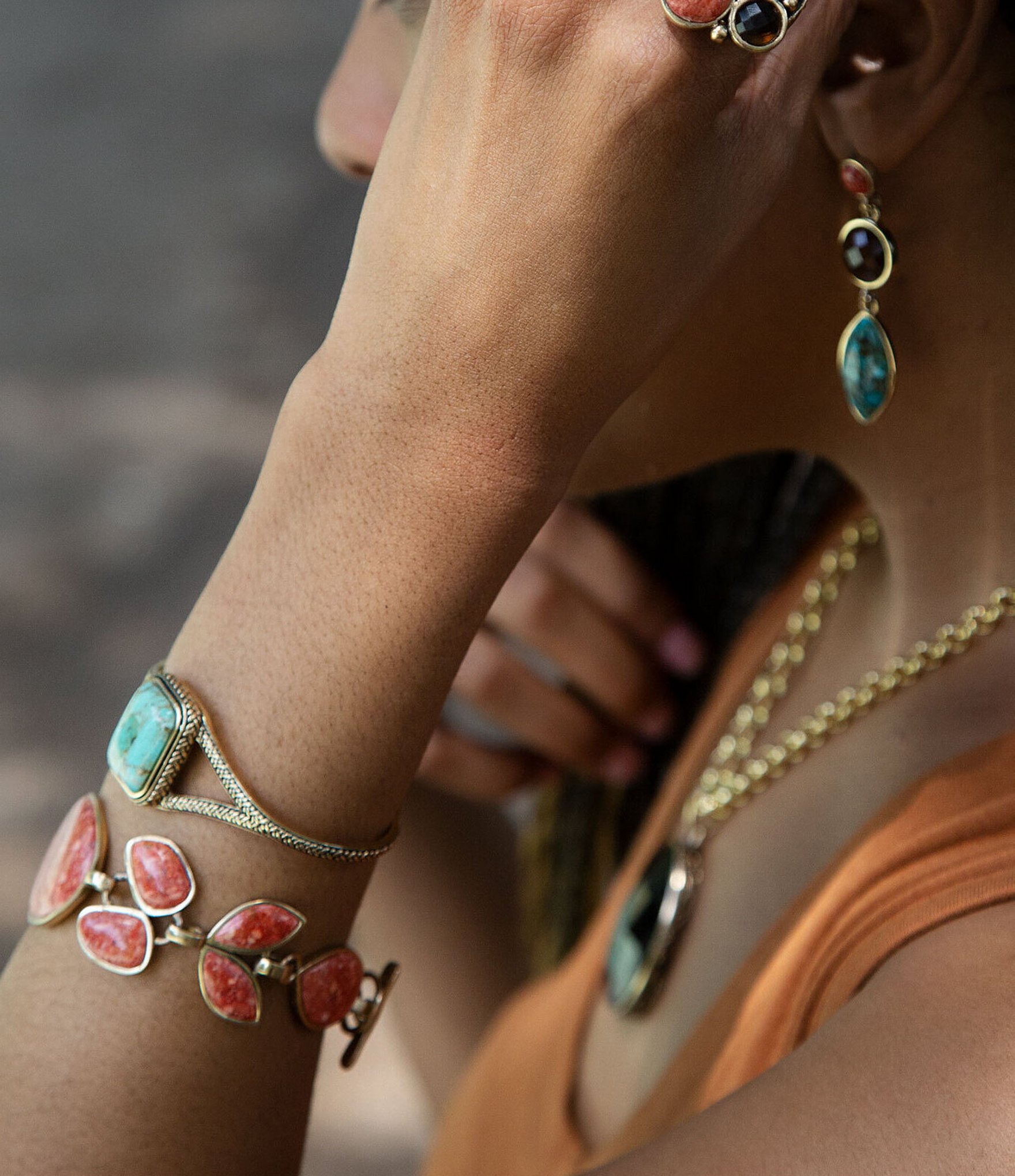 Barse Credence Genuine Turquoise Cuff Bracelet