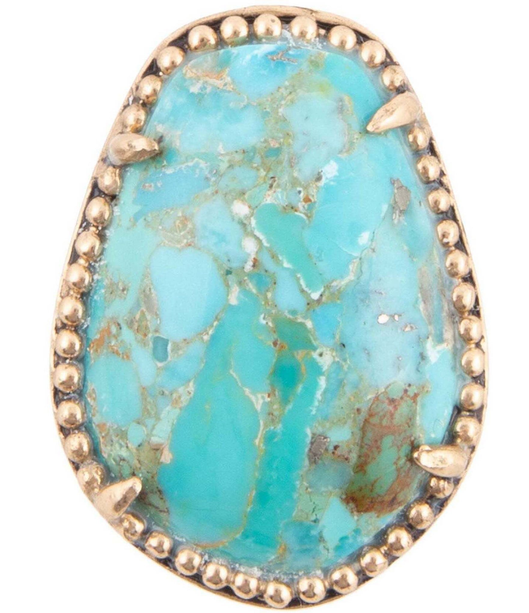 Barse Bronze and Genuine Turquoise Statement Ring