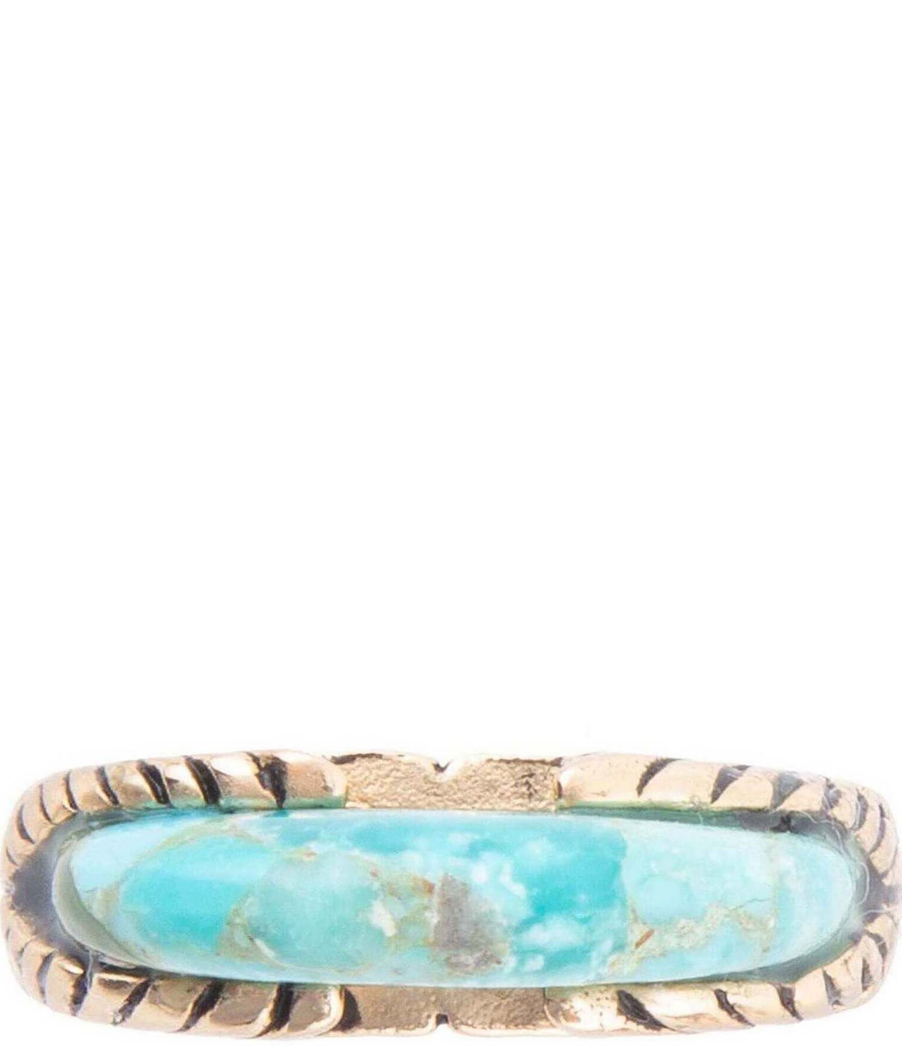 Barse Bronze and Genuine Turquoise Stone Statement Ring