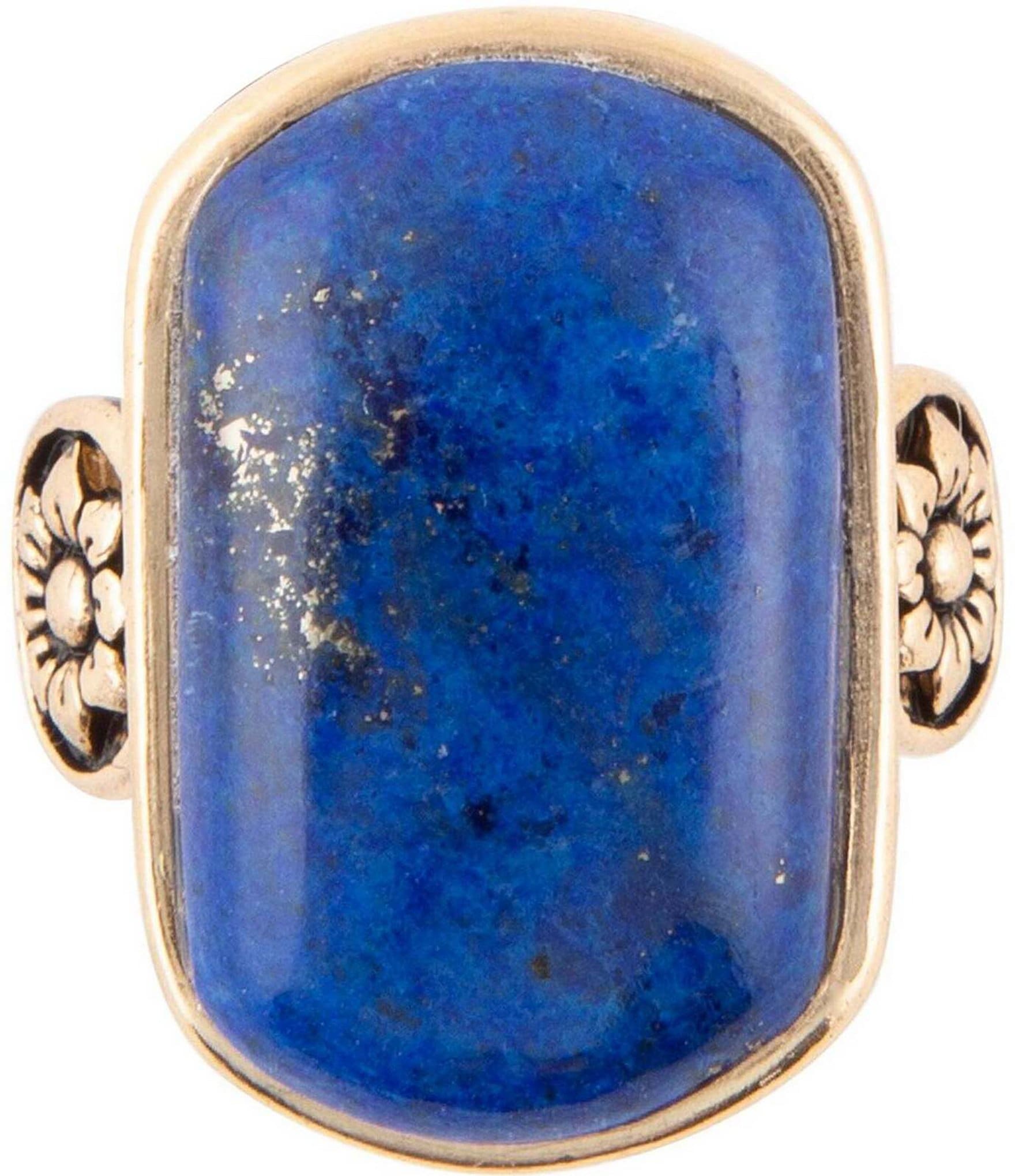 Barse Bronze and Genuine Lapis Stone Statement Ring