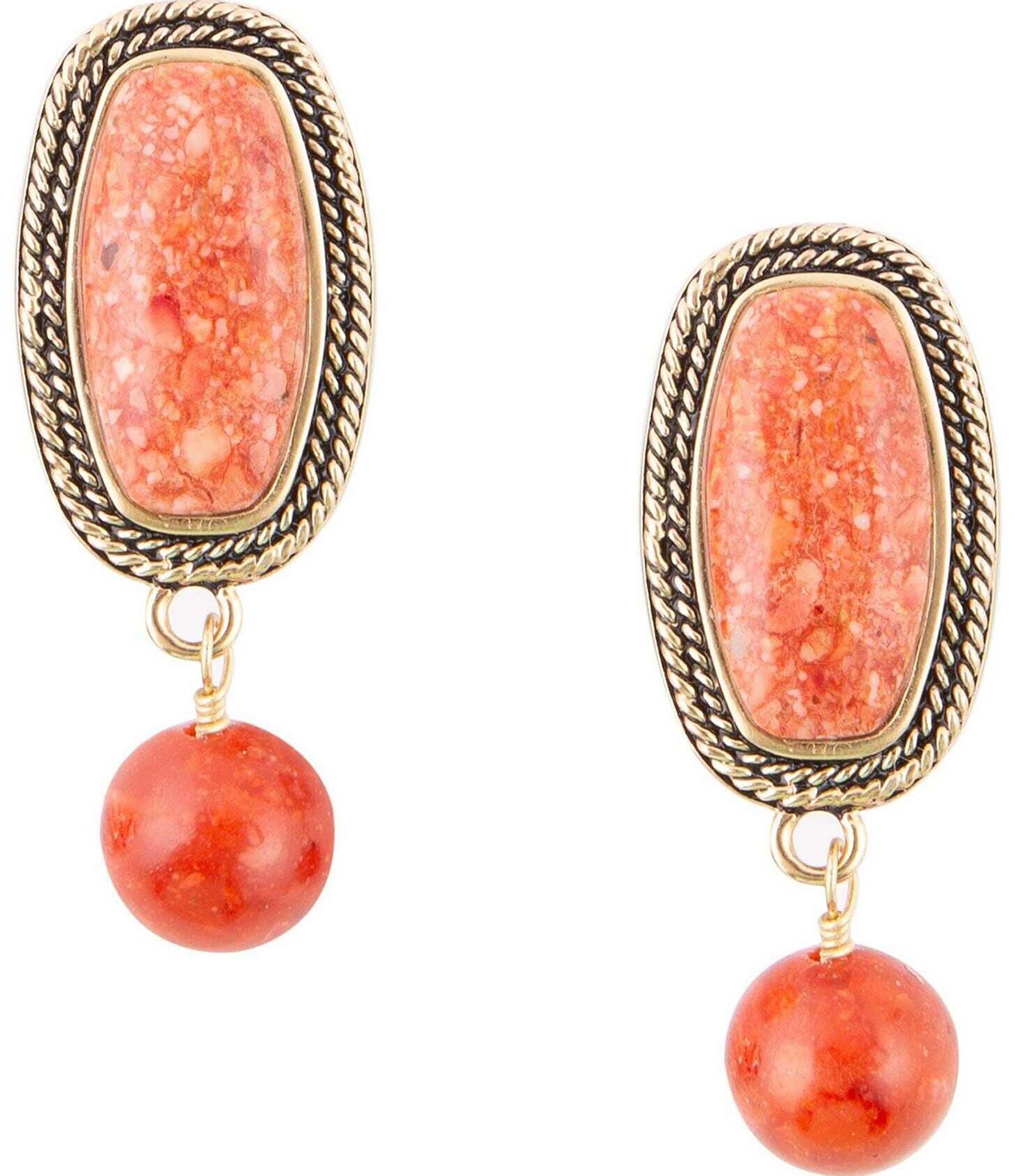 Red Coral Stud Earrings Mediterranean Coral, Italian Jewelery Genuine, Not  Dyed Certificate.