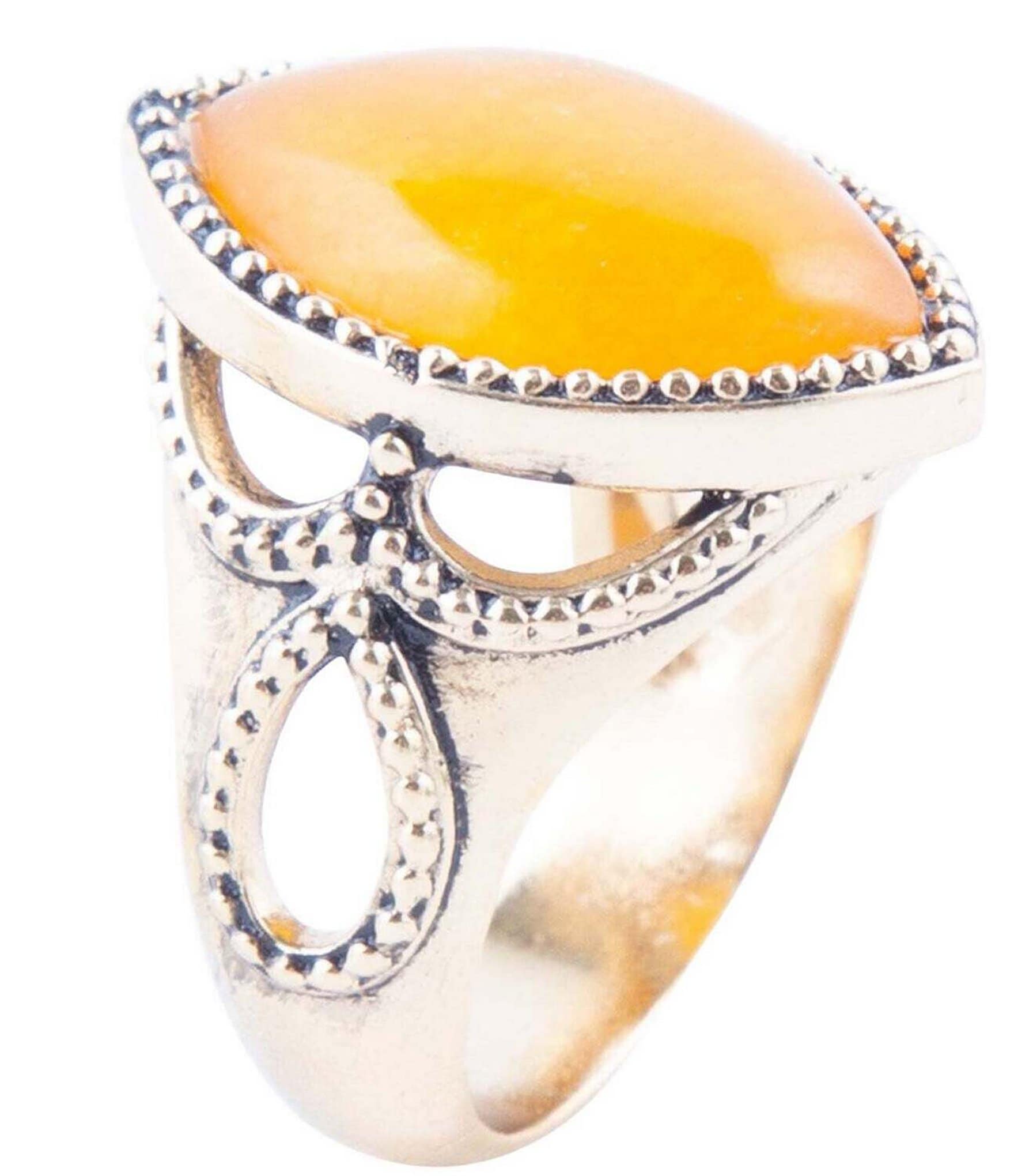 Barse Bronze And Yellow Quartz Statement Ring | Dillard's