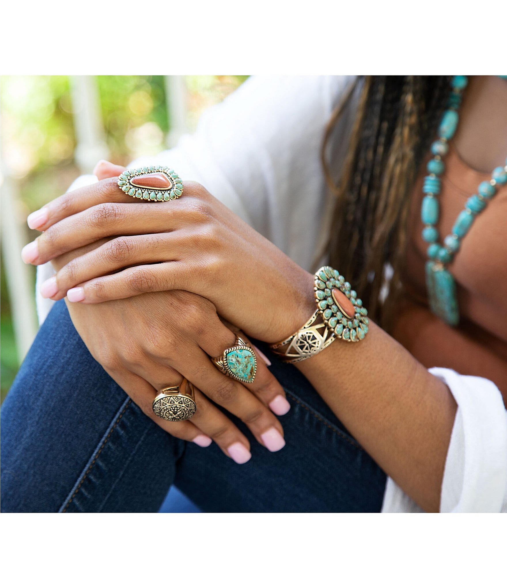 Barse Bronze Medallion Statement Ring