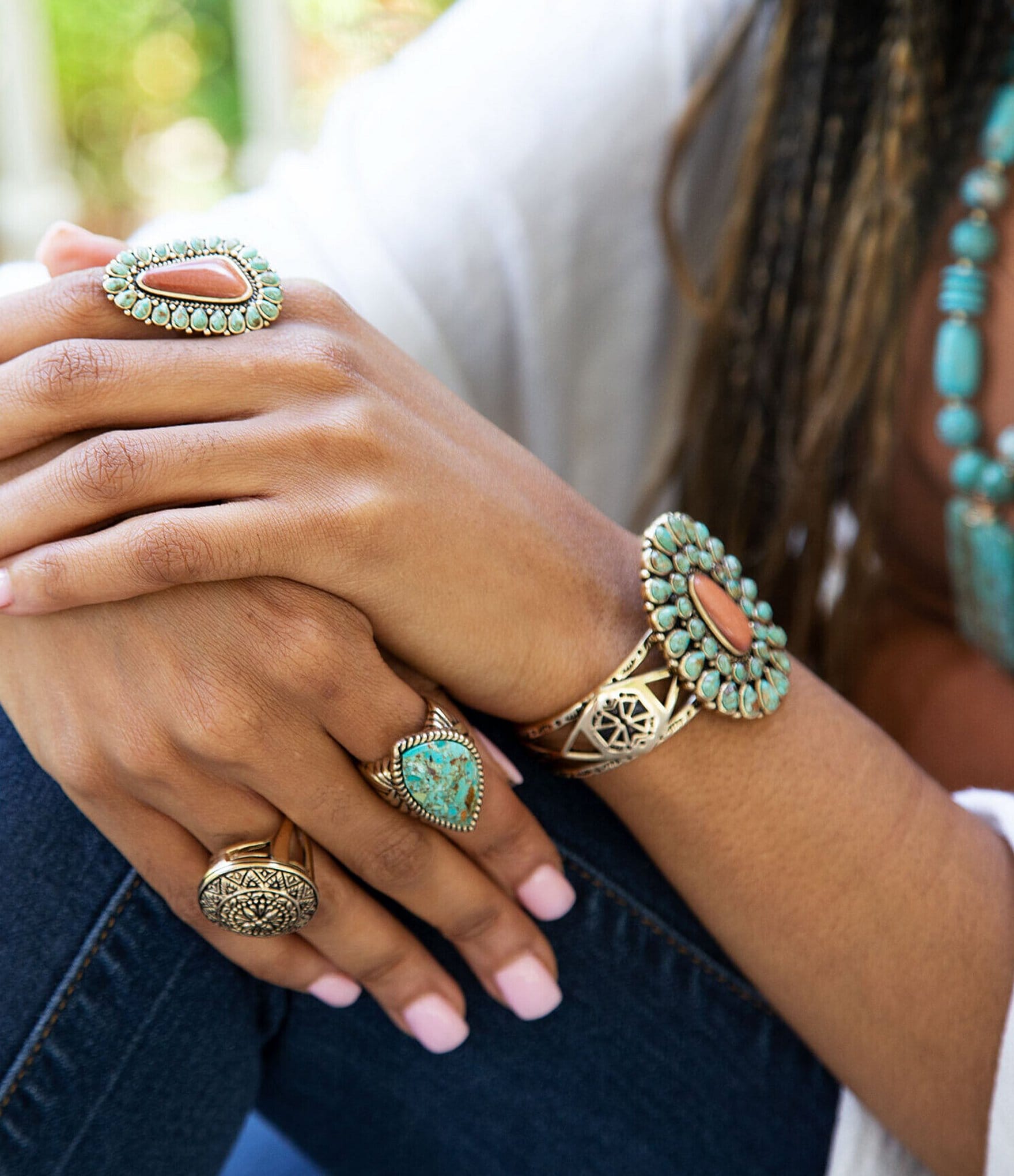 Barse Bronze Medallion Statement Ring
