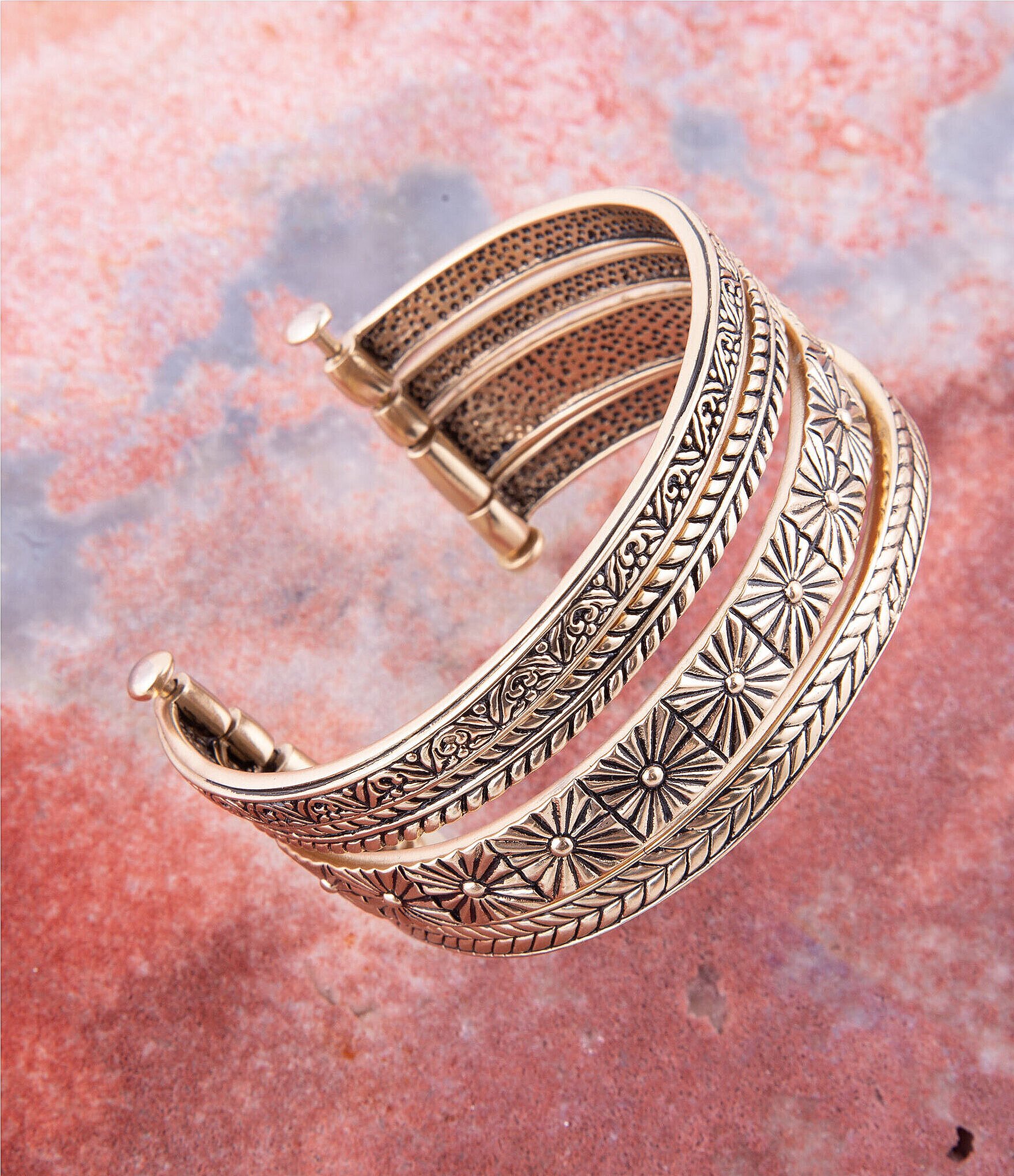 Barse Bronze Statement Cuff Bracelet