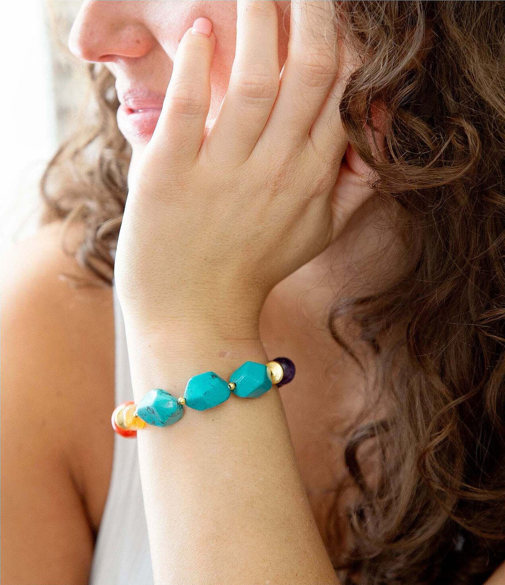 Barse Genuine Stone Chunky Stretch Bracelet