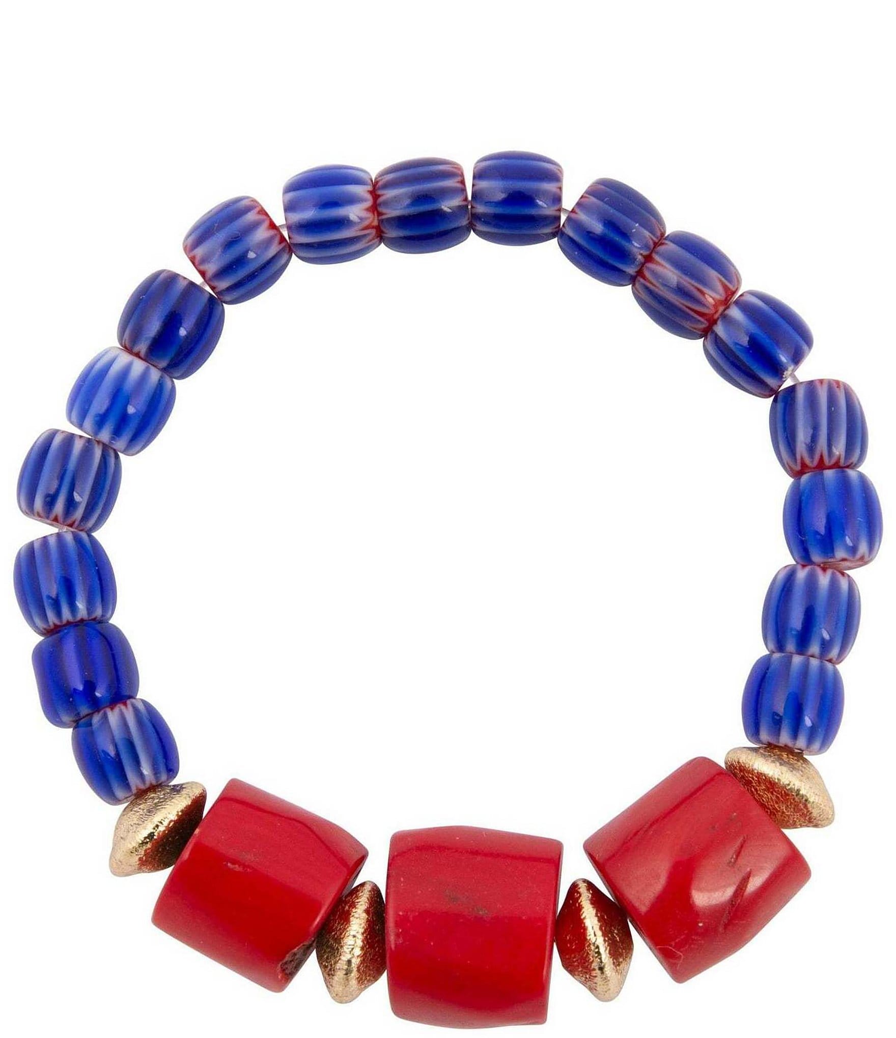Barse Jubilee Genuine Stone Beaded Stretch Bracelet