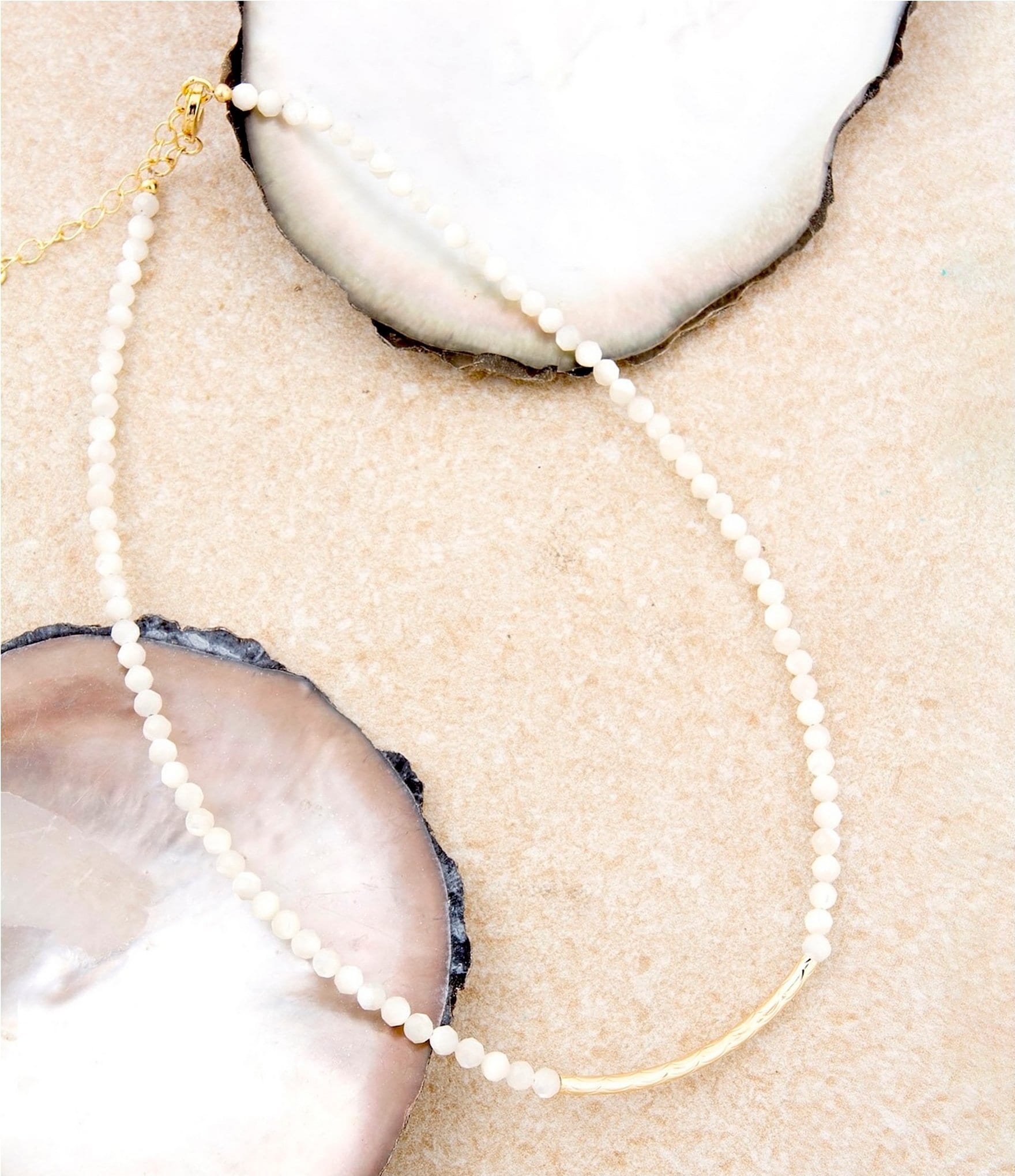 Barse Golden Bar Collar Necklace