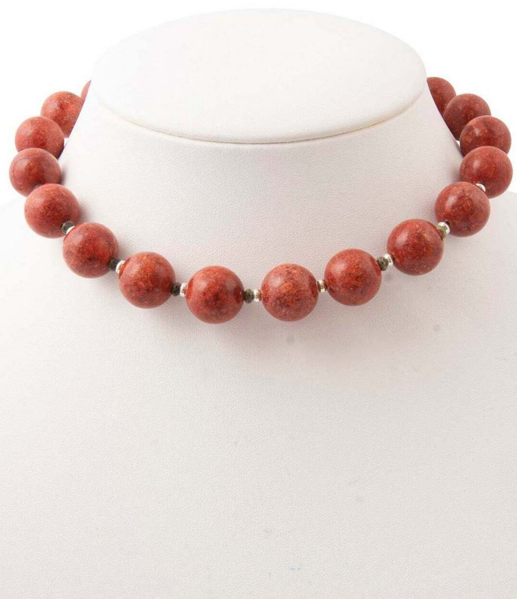 Barse Red Mesa Silver, Chrysocolla and Jasper Collar Necklace
