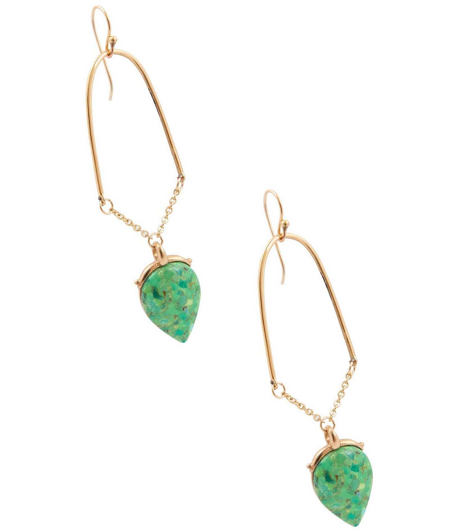 Barse Rowen Turquoise Statement Drop Earrings