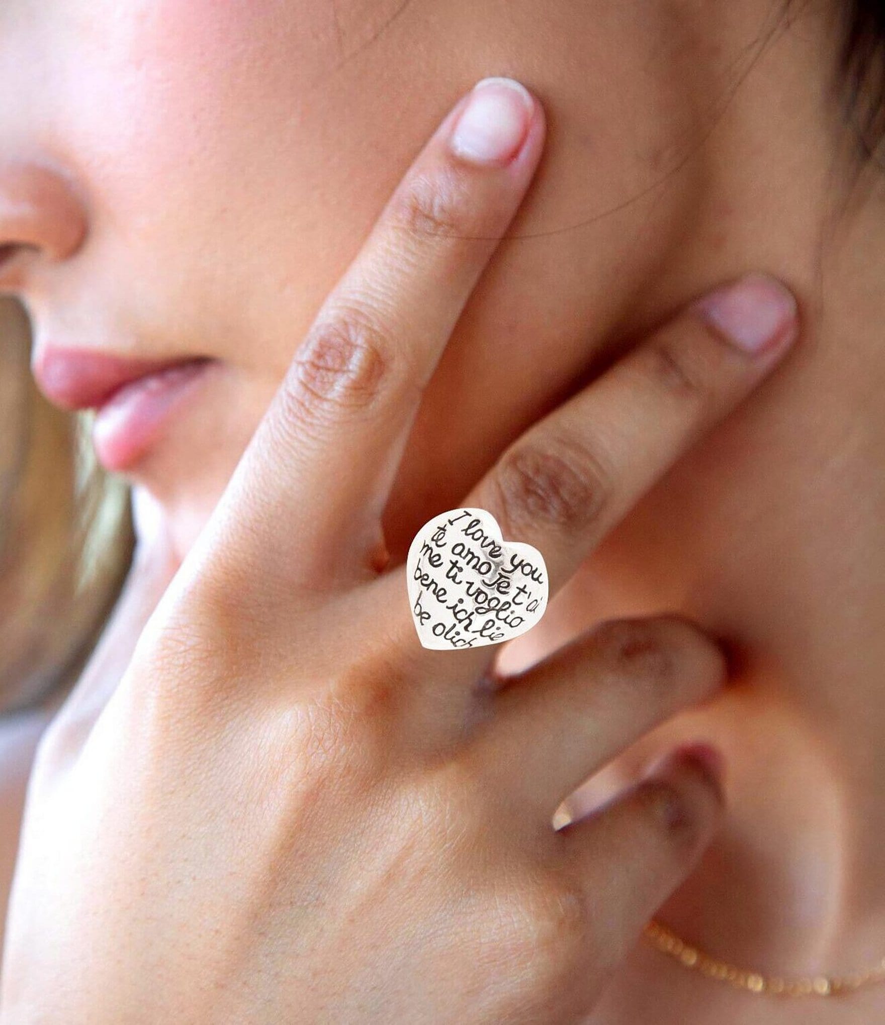 Barse Sterling Silver Engraved Heart Chunky Ring