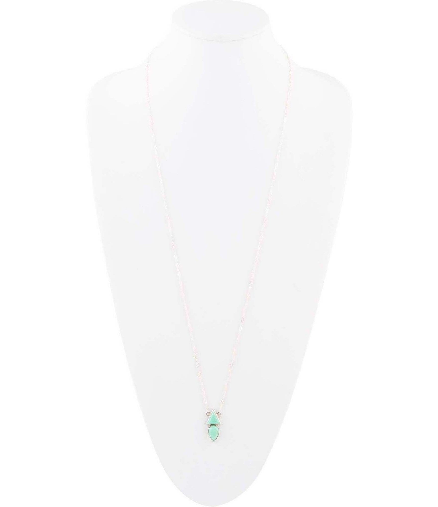 Barse Sterling Silver and Chrysoprase Genuine Stone 32'' Long Pendant Necklace