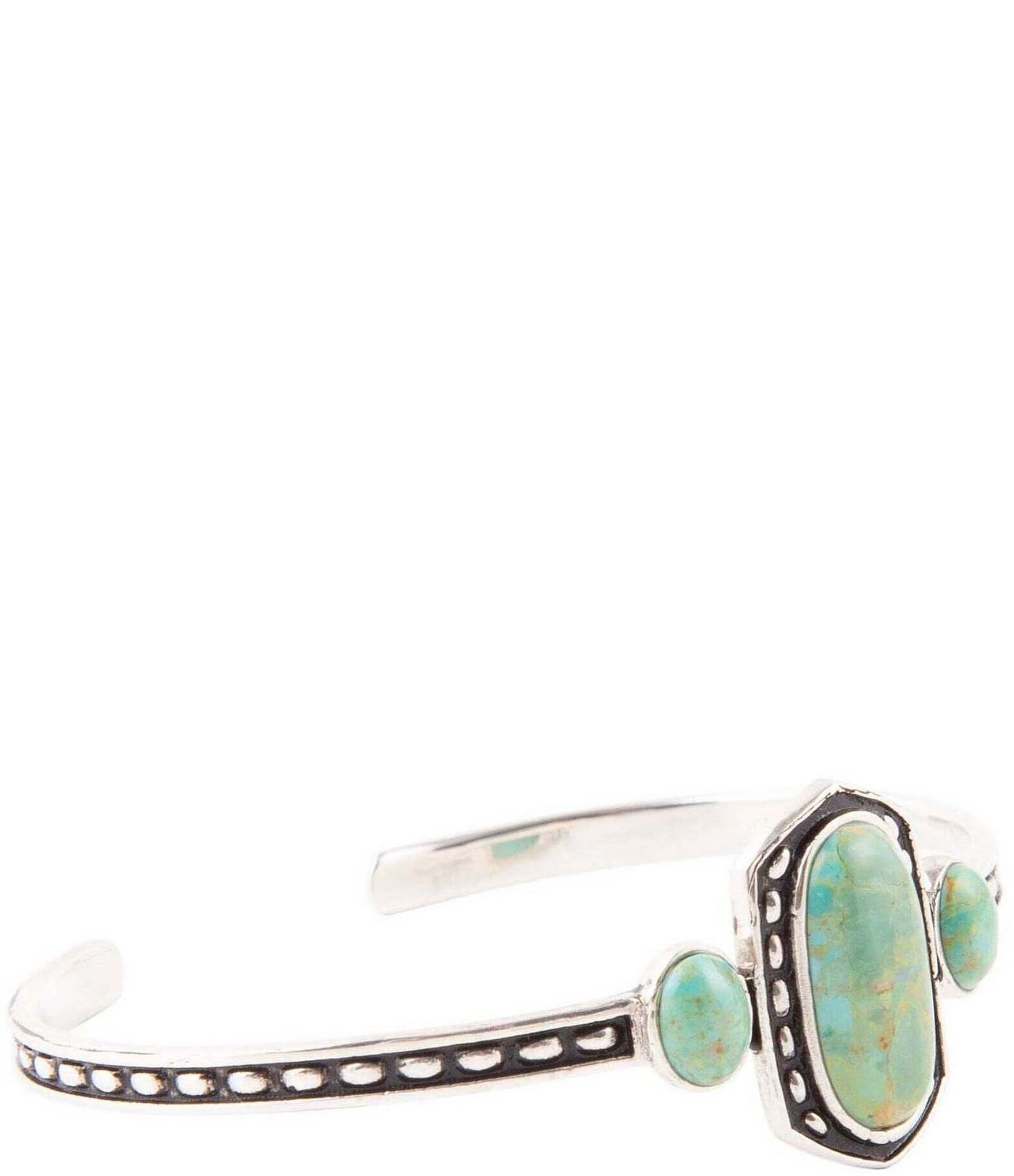 Barse Sterling Silver and Genuine Turquoise Cuff Bracelet