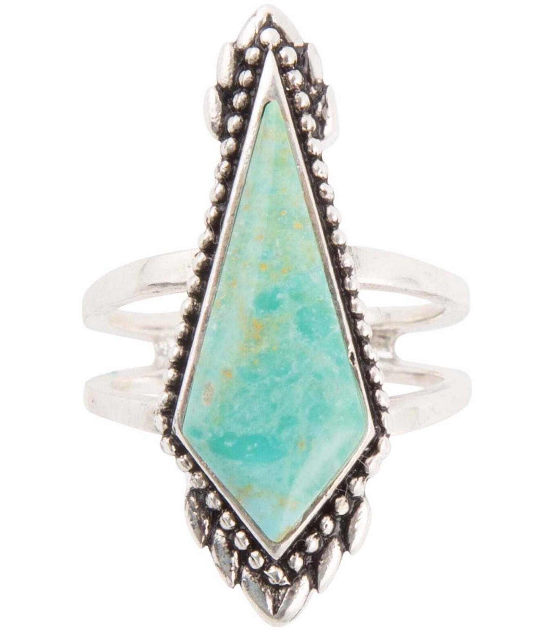 Barse Sterling Silver and Genuine Turquoise Statement Ring