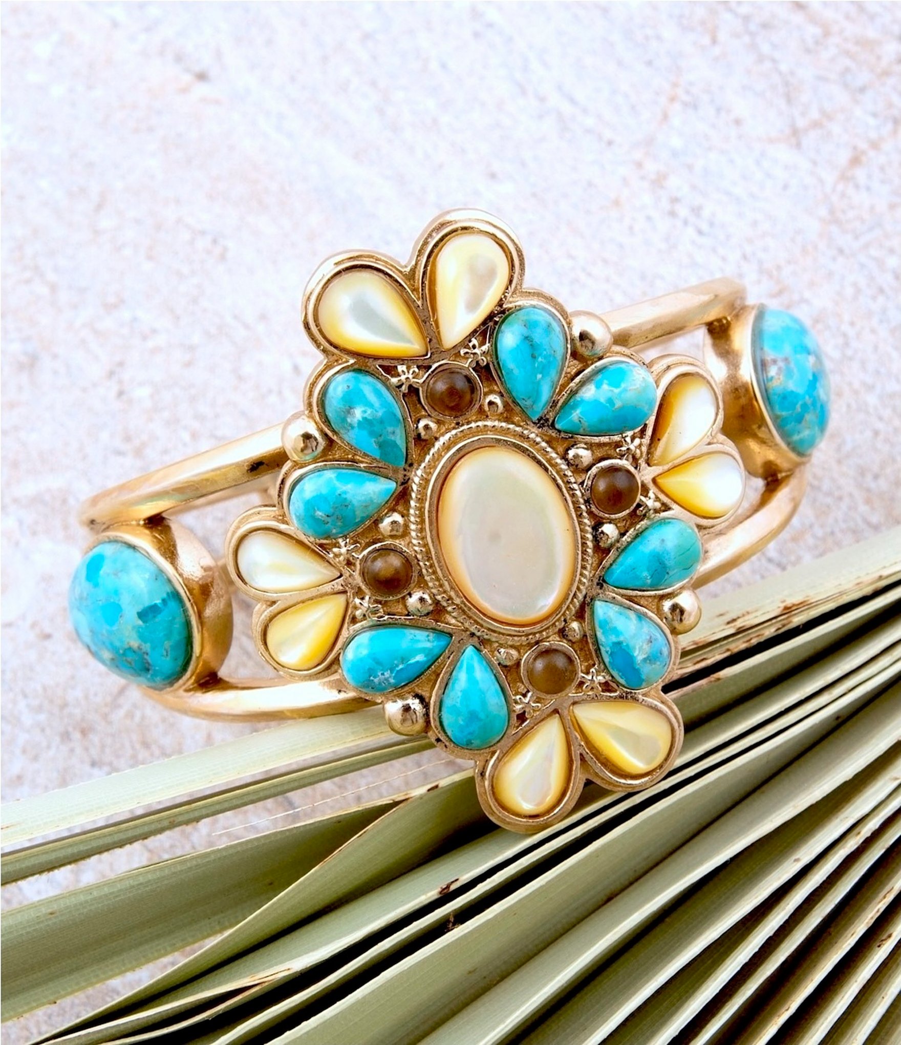 Barse Barcelona Golden Statement Cuff Bracelet