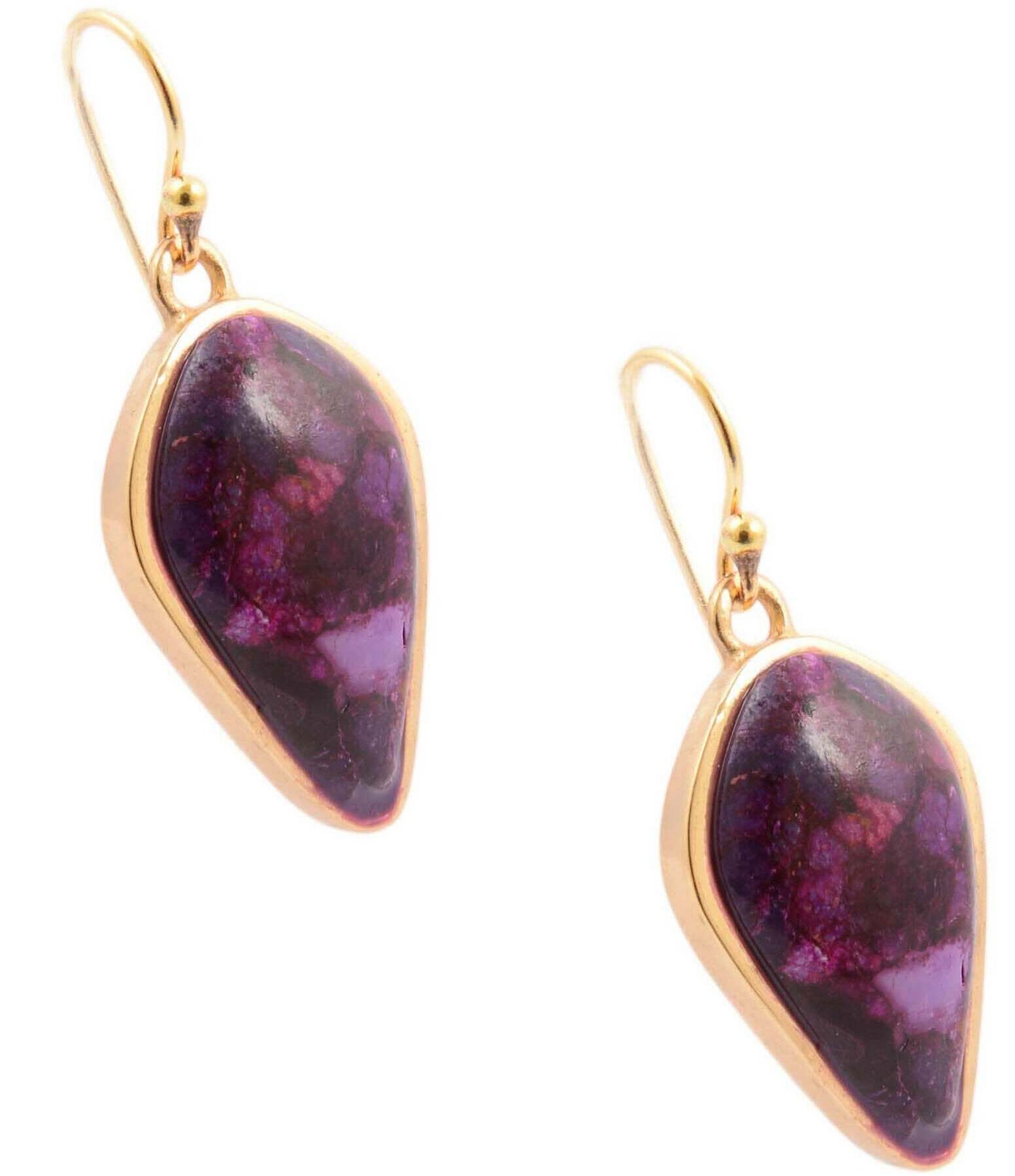 Barse Twilight Iris Turquoise Drop Earrings