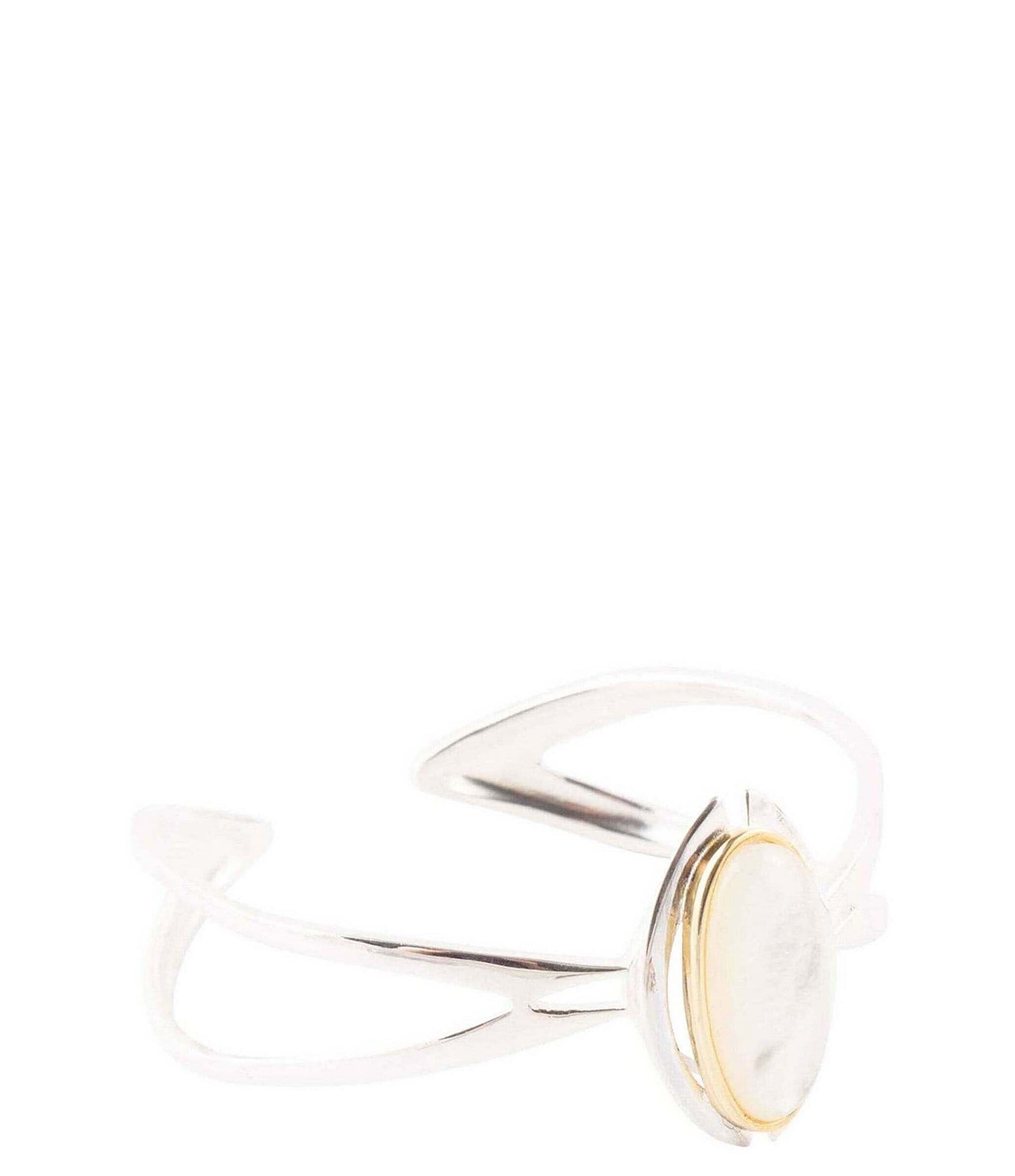 Barse Two Tone Sterling Silver Cuff Bracelet