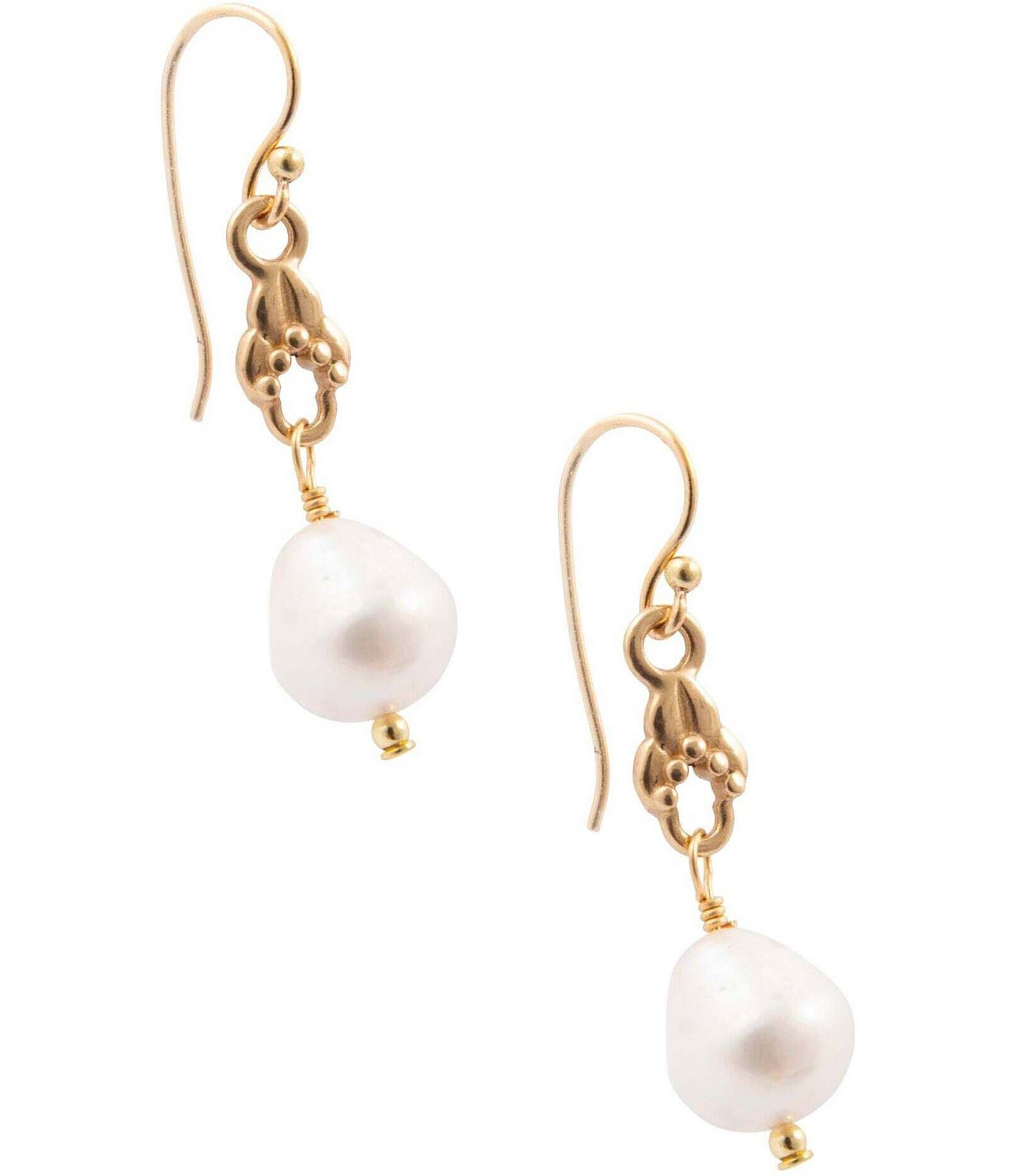 Barse Wind Dancer Freshwater Pearl Drop Earrings