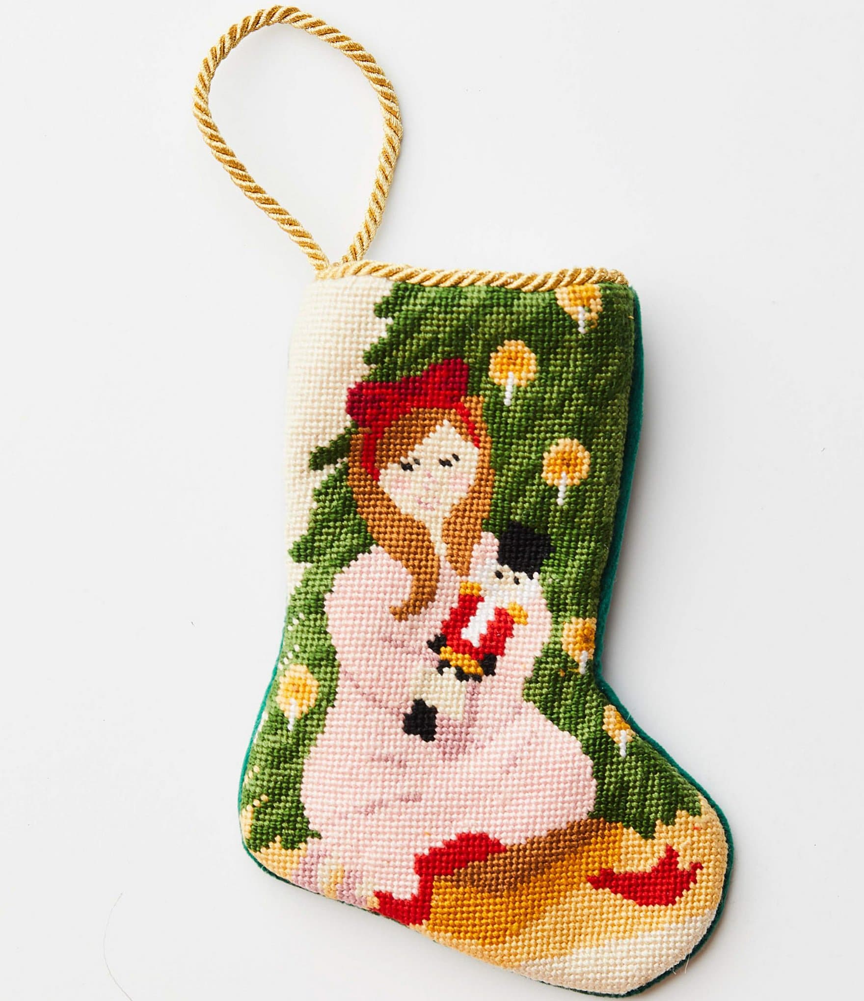 Stocking - Nutcracker Christmas hand-painted needlepoint stitching