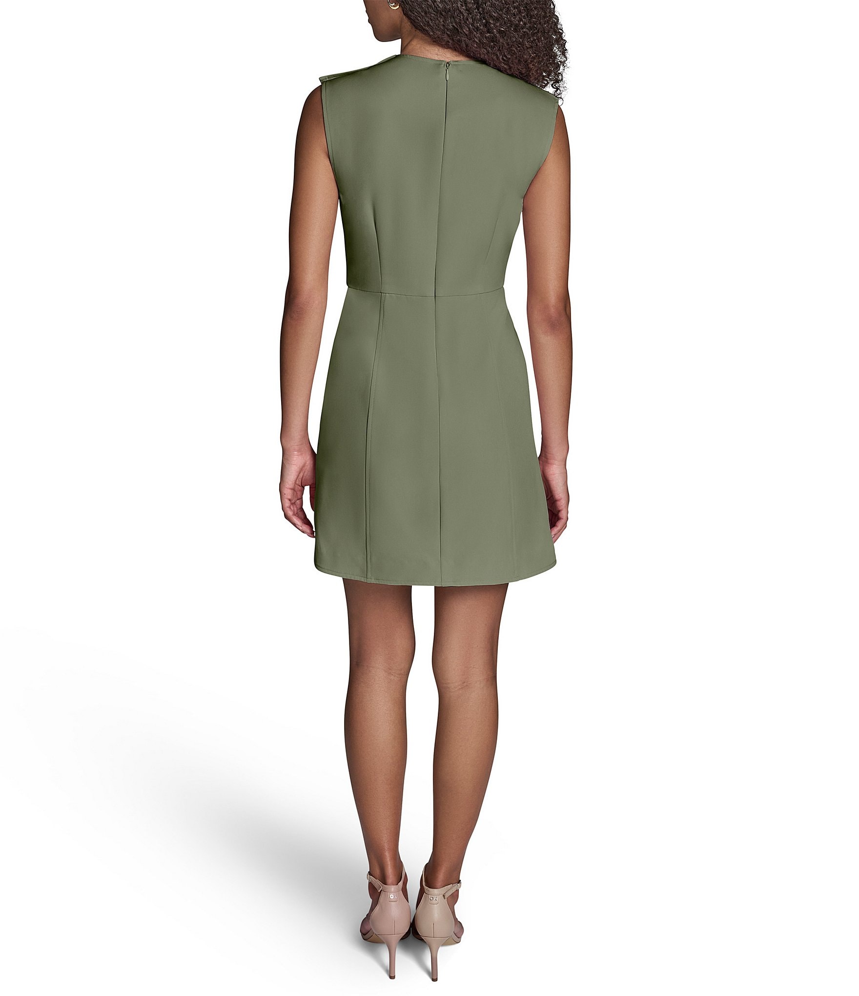 BCBG Sleeveless Mini Dress With Front Flap Pocket