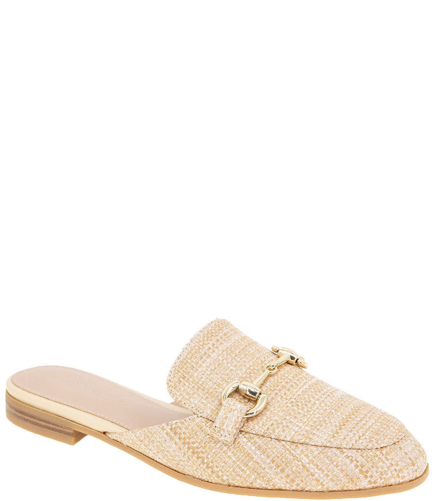 BCBGeneration Zorie Raffia Bit Buckle Mules | Dillard's