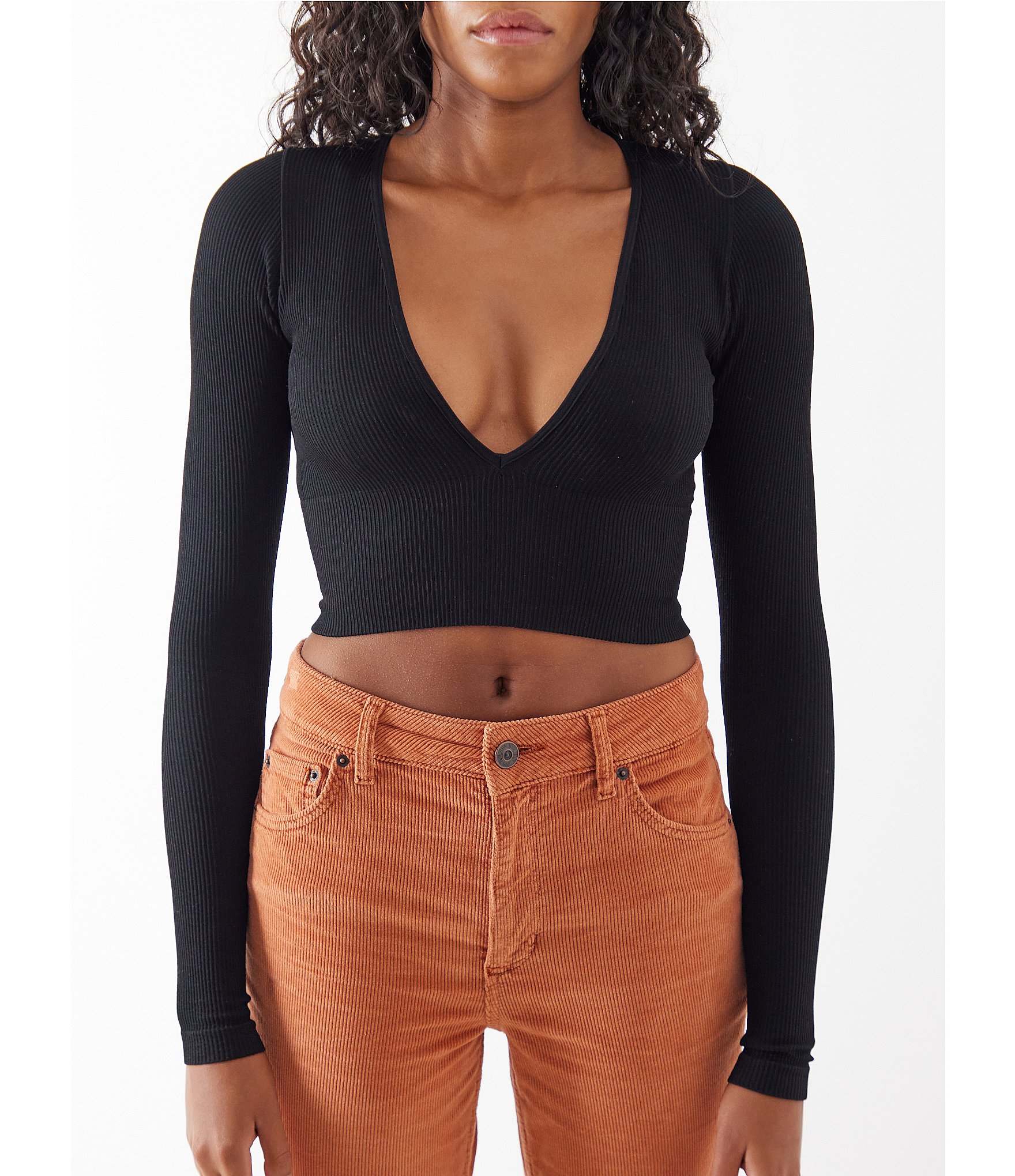 BDG Urban Outfitters Josie Long Sleeve Pull-On Crop Top | Dillard's