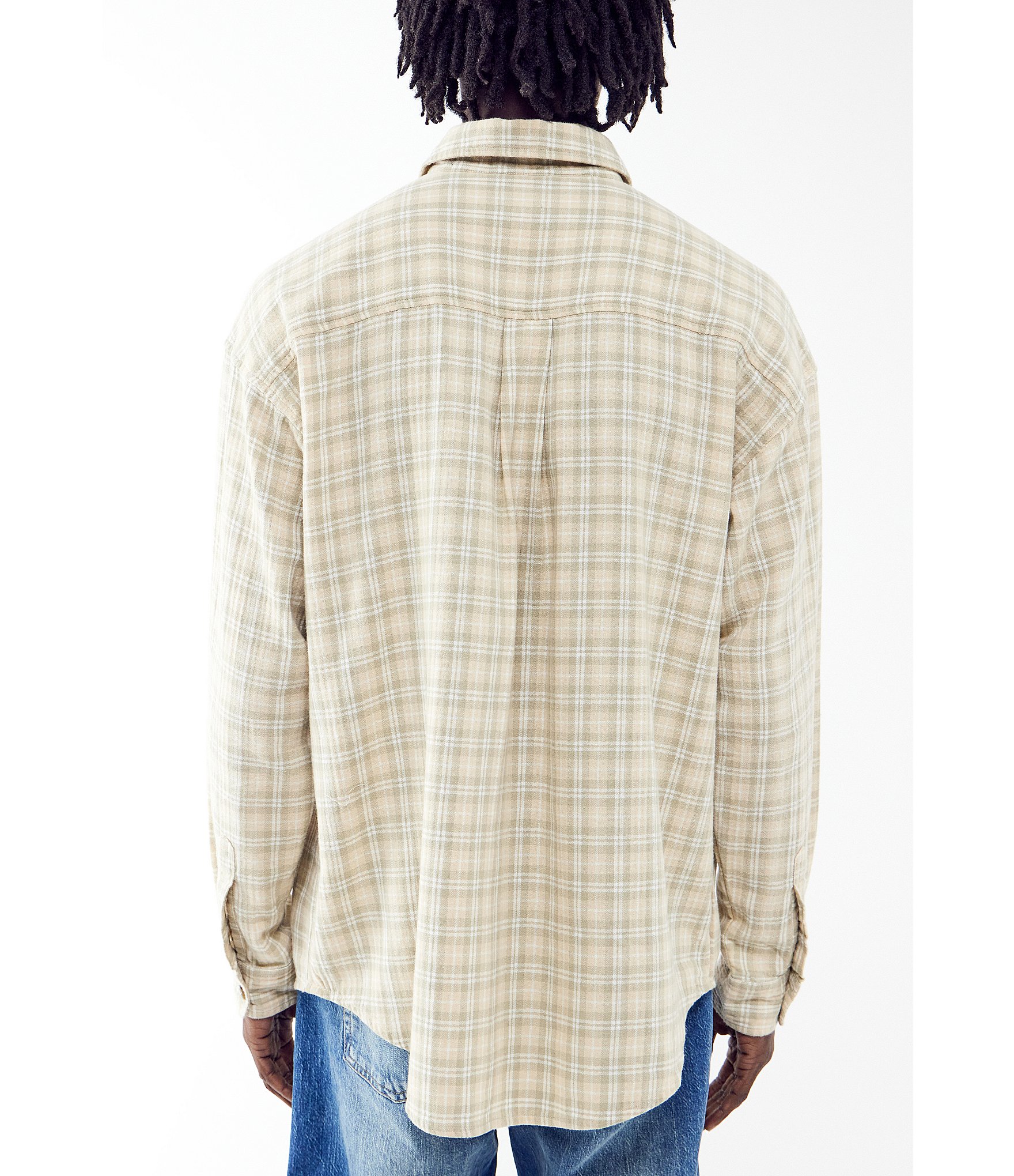 BDG Urban Outfitters Long Sleeve Checked Woven Shirt