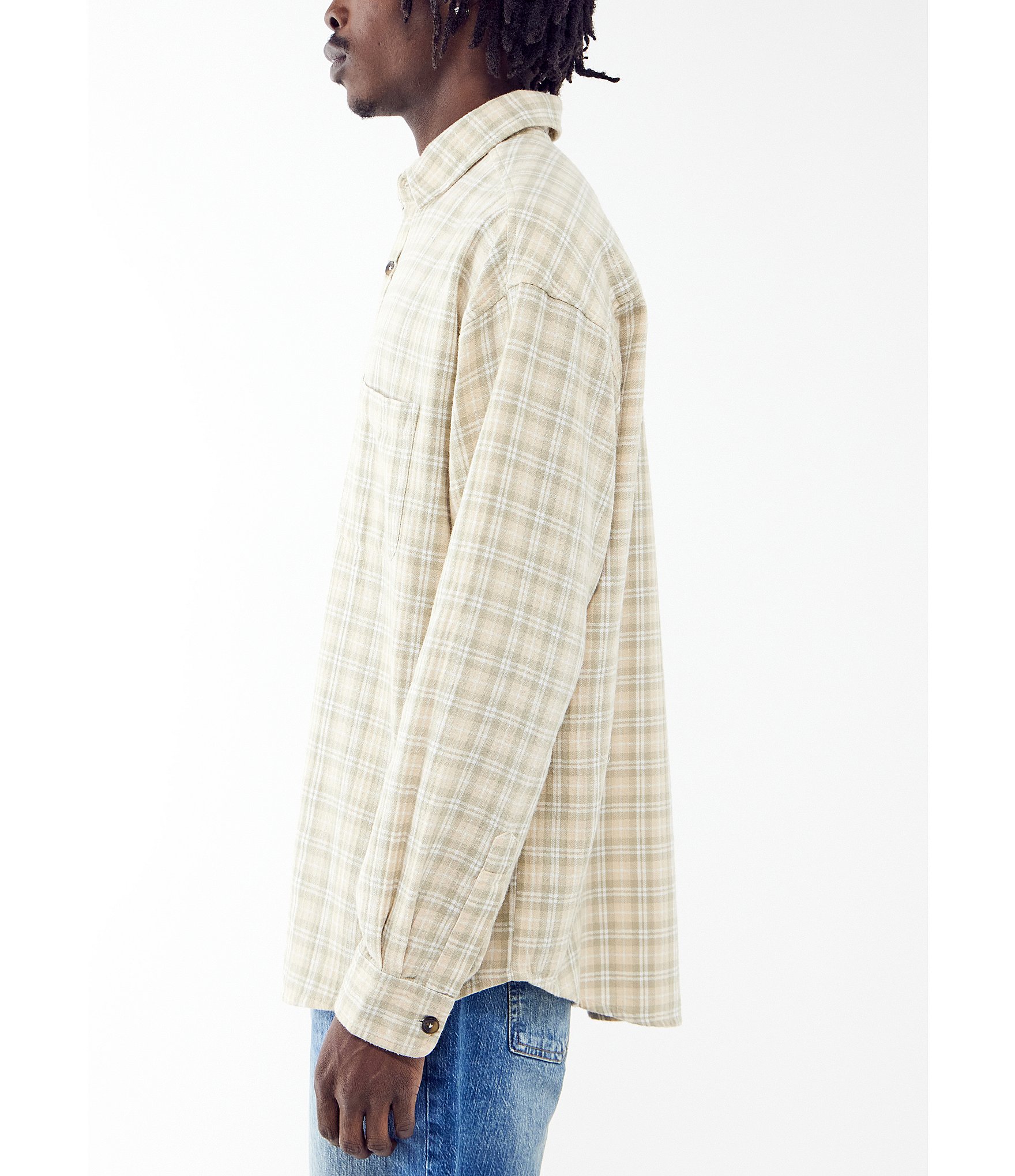 BDG Urban Outfitters Long Sleeve Checked Woven Shirt