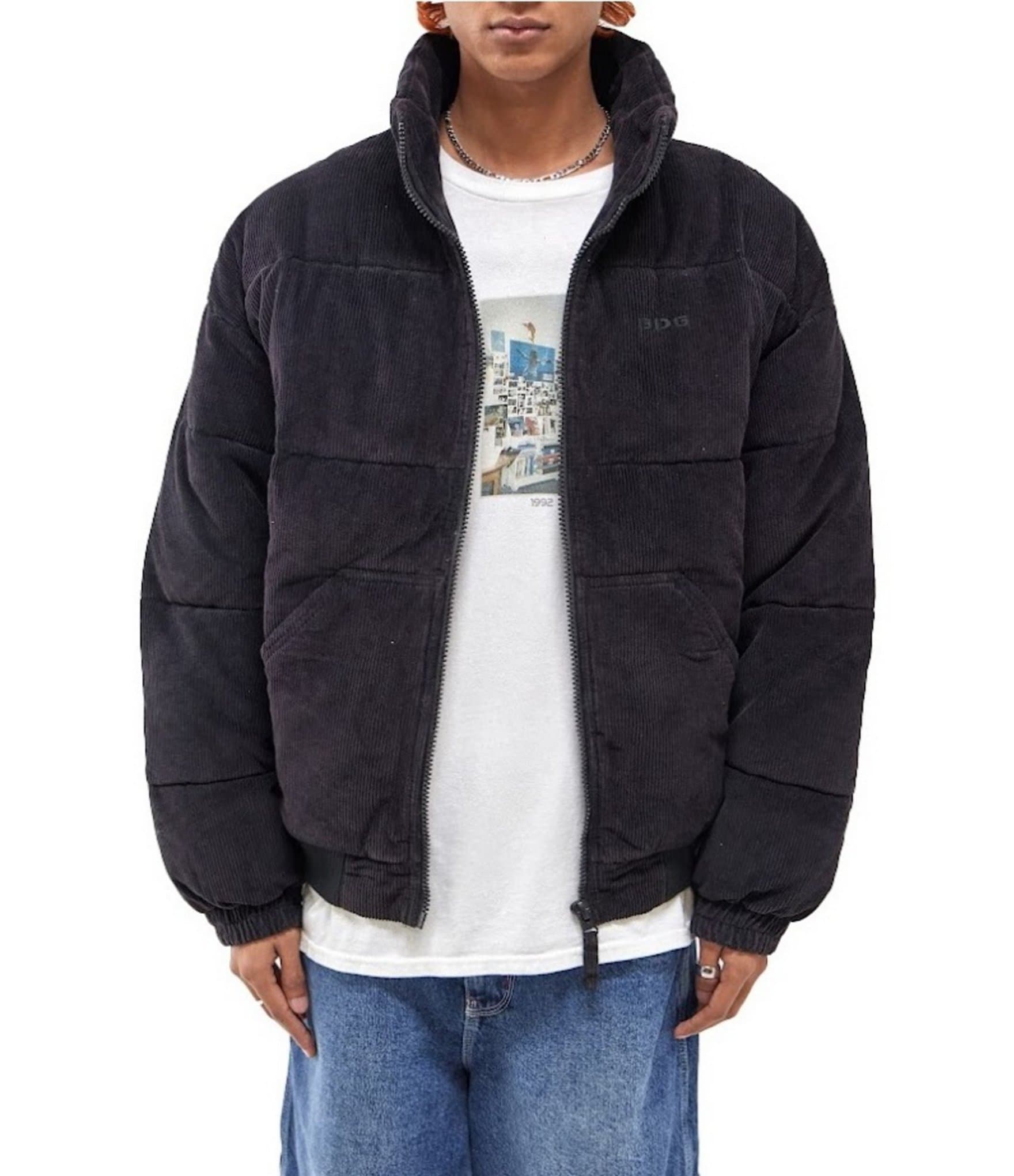 BDG Urban Outfitters Long Sleeve Out Corduroy Puffer Jacket | Dillard's