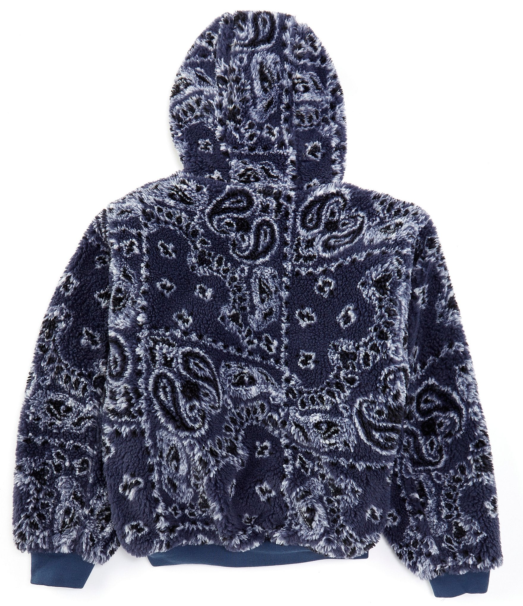 BDG Urban Outfitters Long Sleeve Paisley Fleece Hooded Jacket