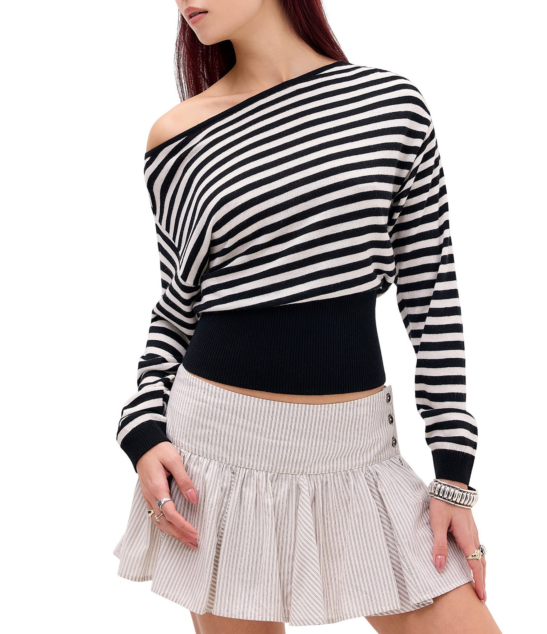 BDG Urban Outfitters Long Sleeve Striped Bailey Sweater