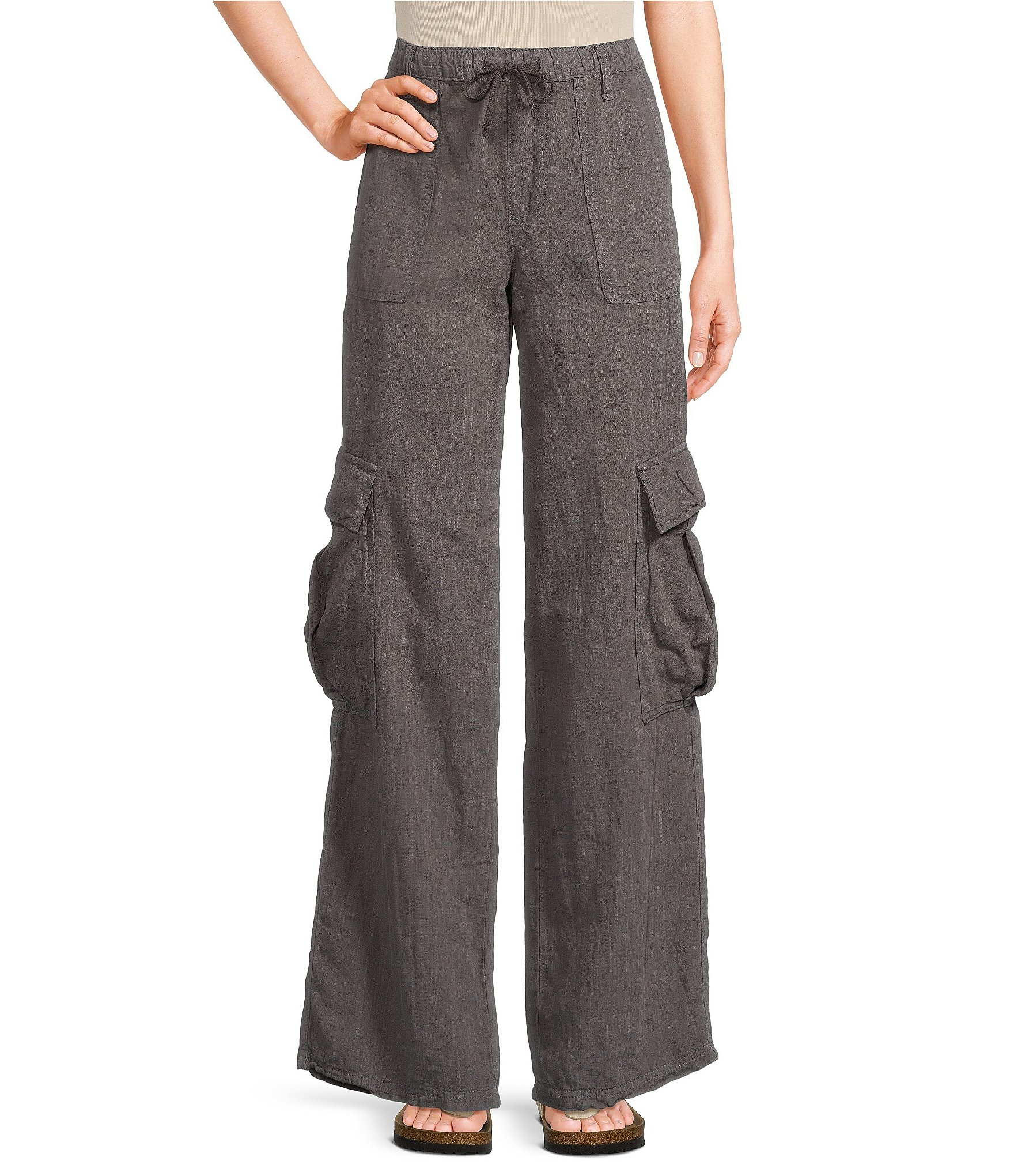 BDG Urban Outfitters Luca Linen Cargo Straight Leg Pants | Dillard's