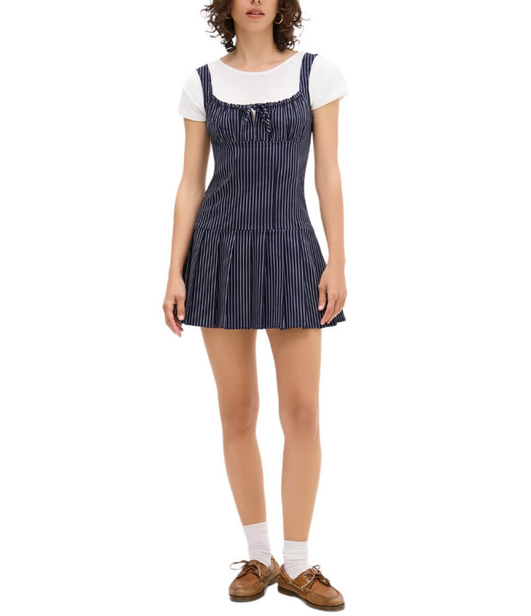 BDG Urban Outfitters Pinstripe Pini Sleeveless Dress