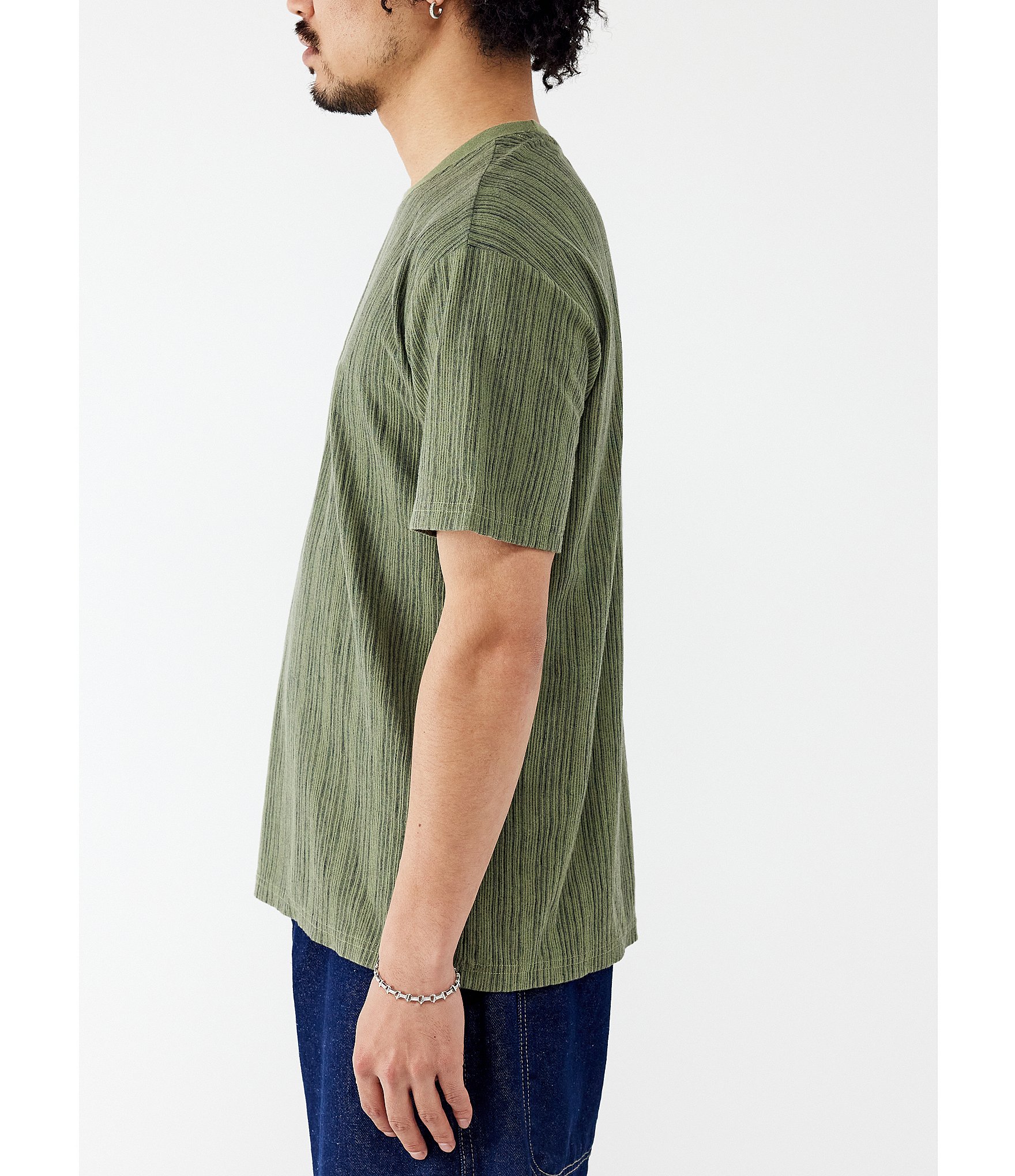 BDG Urban Outfitters Tonal Stripe Short Sleeve Graphic T-Shirt