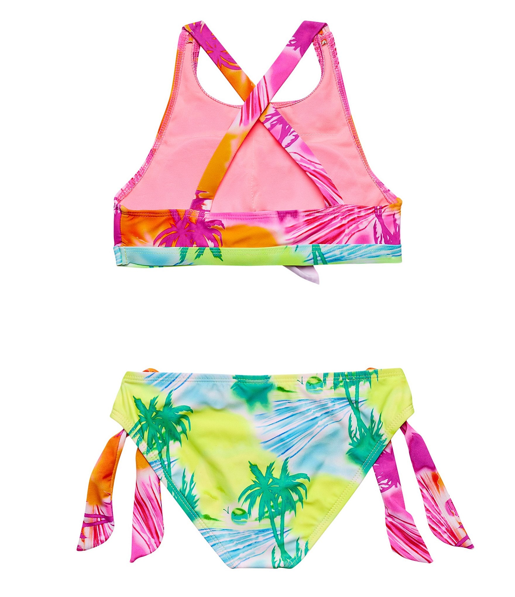 Beach Lingo Big Girls 7-16 Printed Halter Top & Hipster Bottom Two-Piece Swimsuit