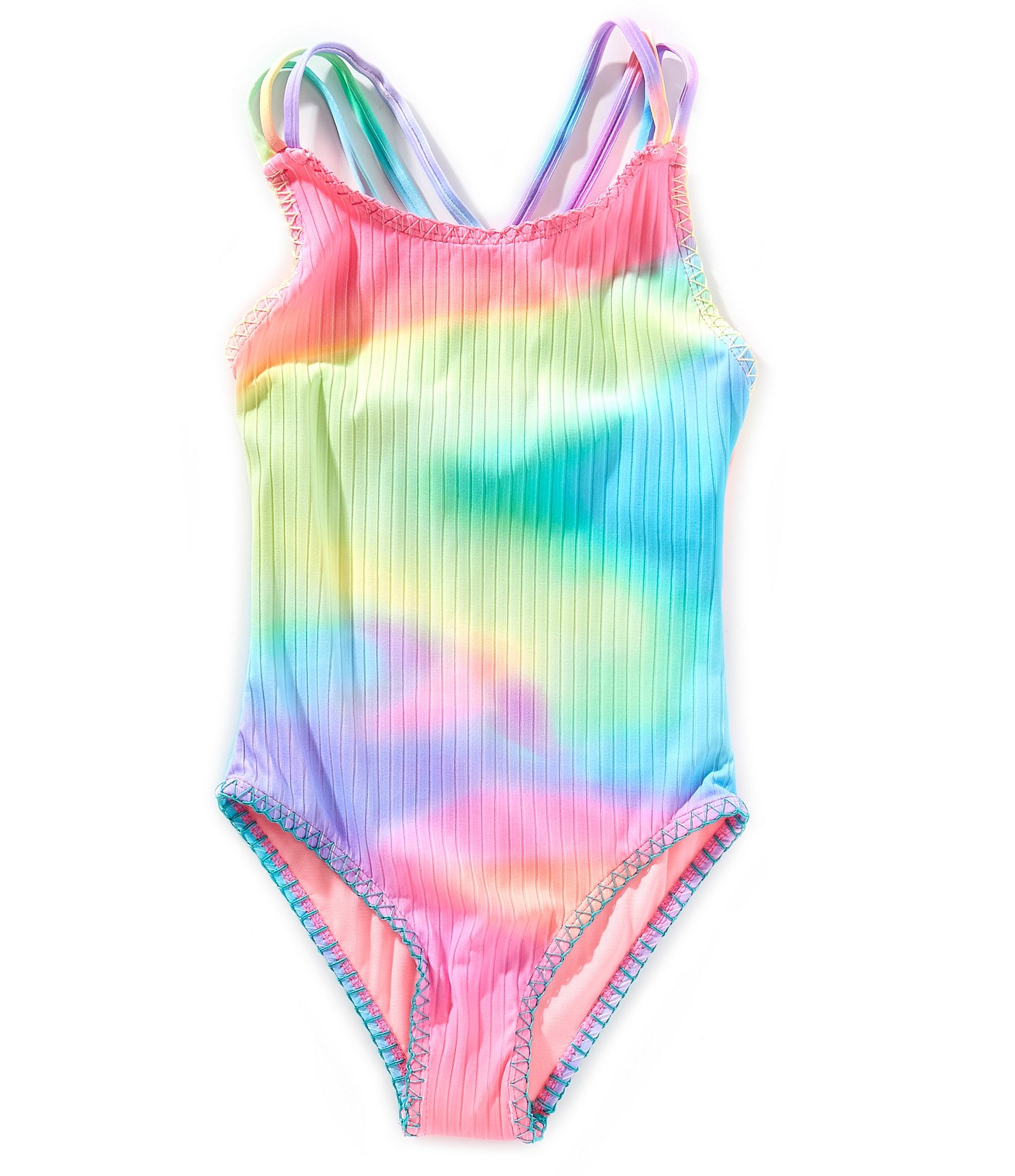 Beach Lingo Big Girls 7-16 Tie-Dye Tank One-Piece Swimsuit | Dillard's