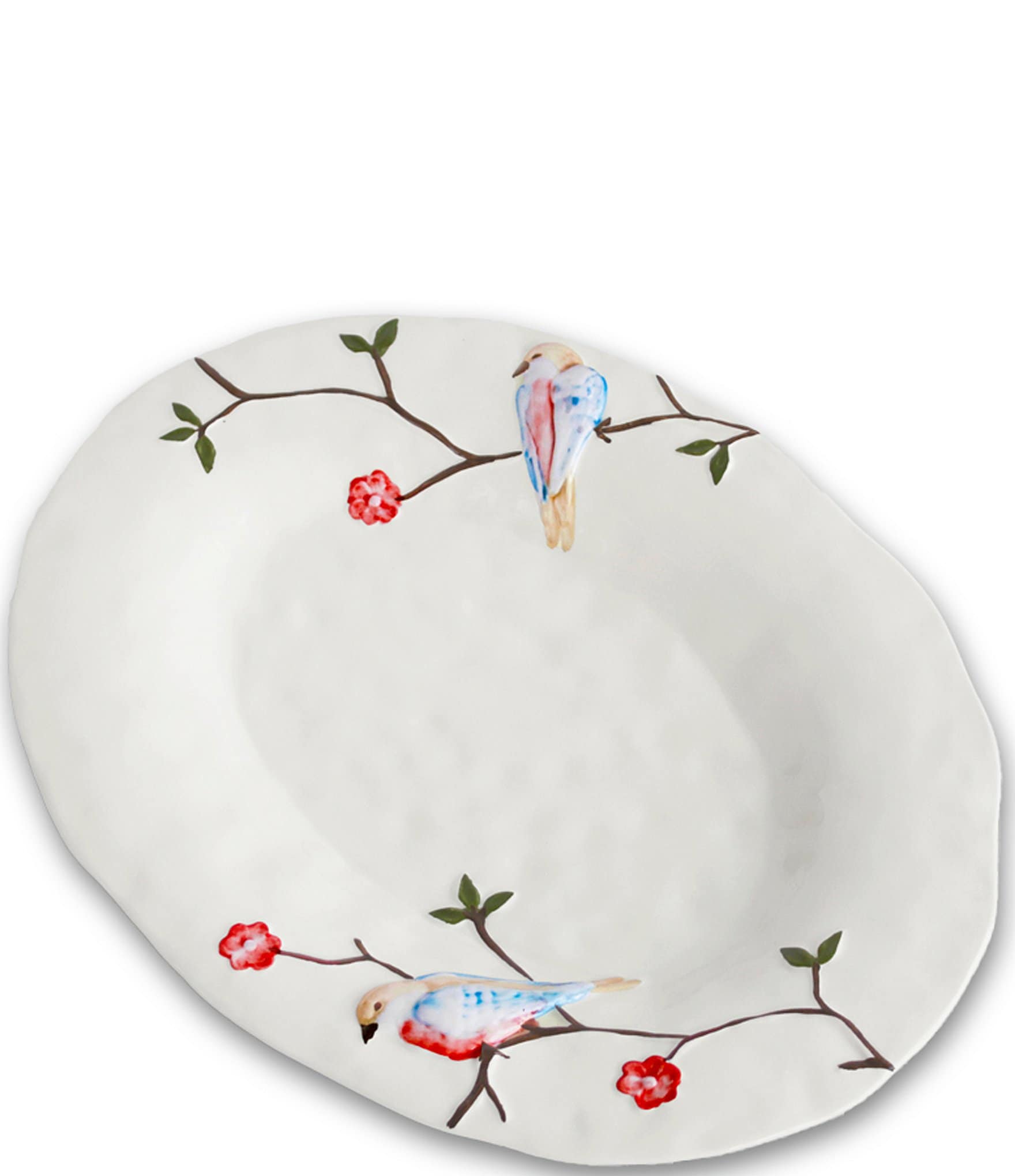 Beatriz Ball Ceramic Bird on Branch Large Oval Platter | Dillard's