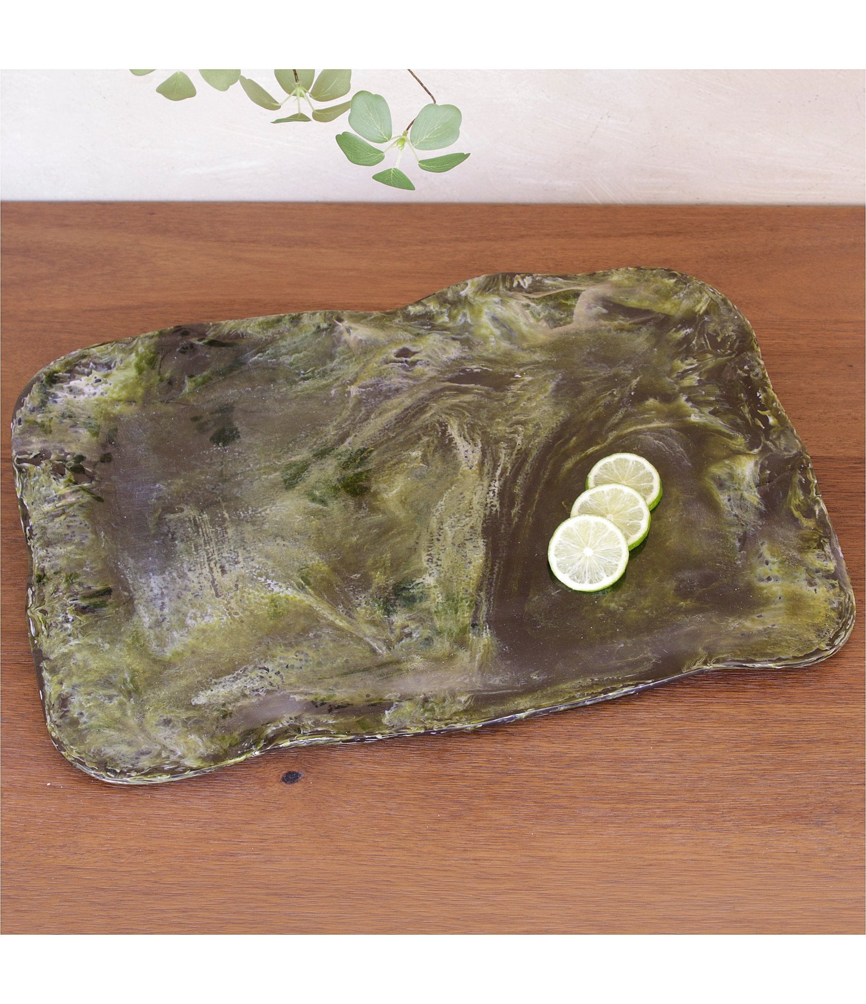 Beatriz Ball Resin Malachite Extra Large Rectangular Tray