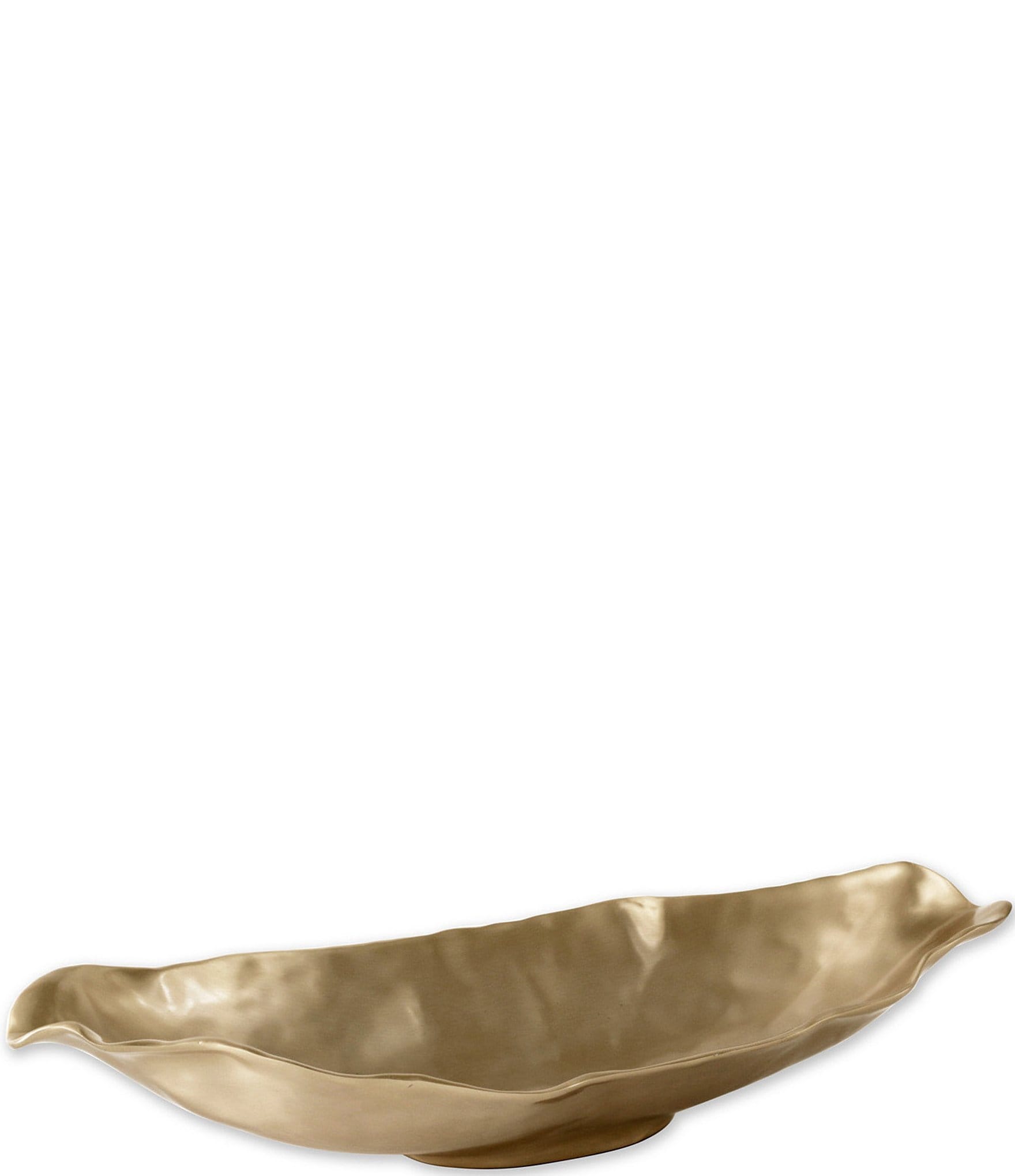 Beatriz Ball Sierra Modern Maia Medium Long Oval Bowl (Gold)