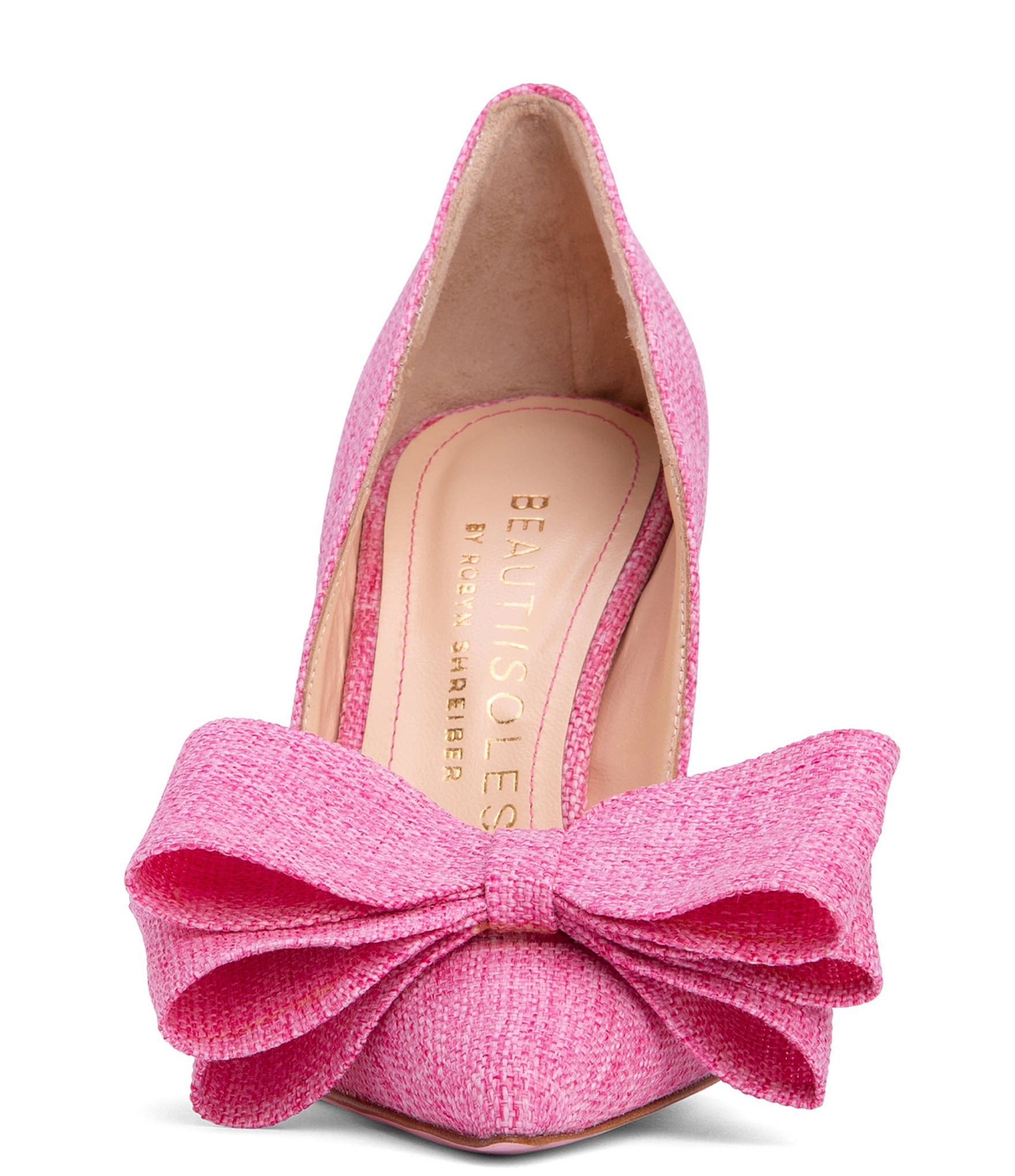 BEAUTIISOLES Oxsana Italian Linen Bow Pumps