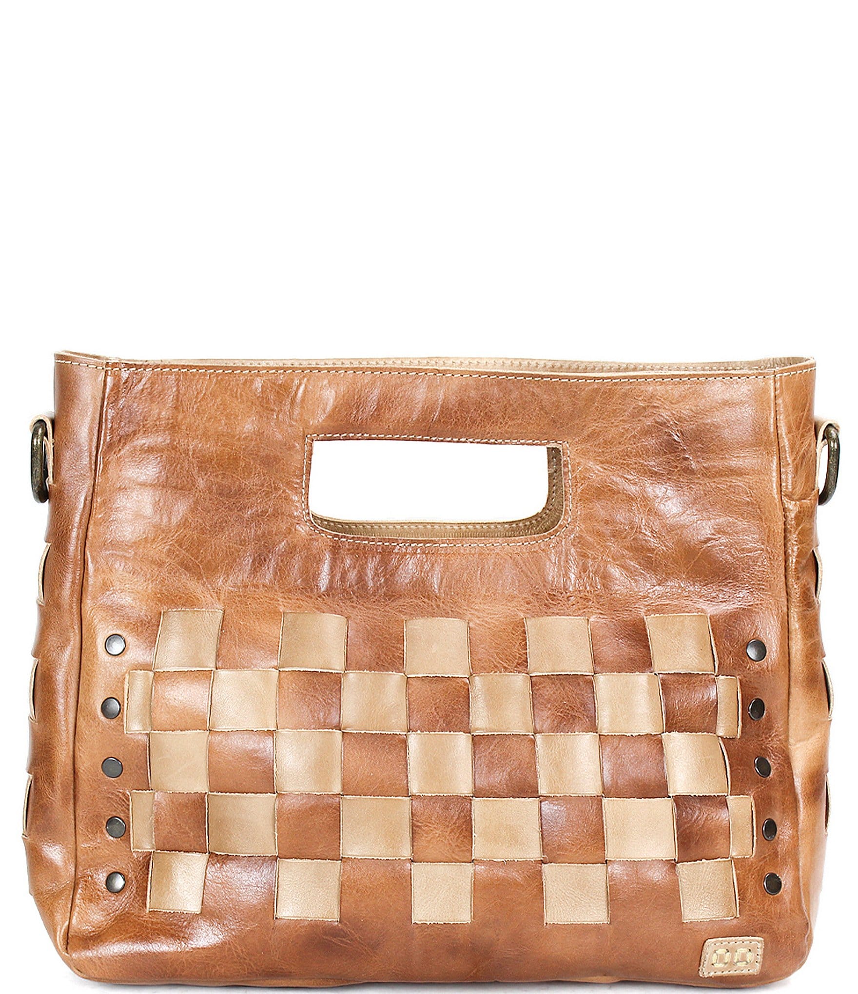Bed Stu Orchid Woven Rustic Leather Crossbody Bag