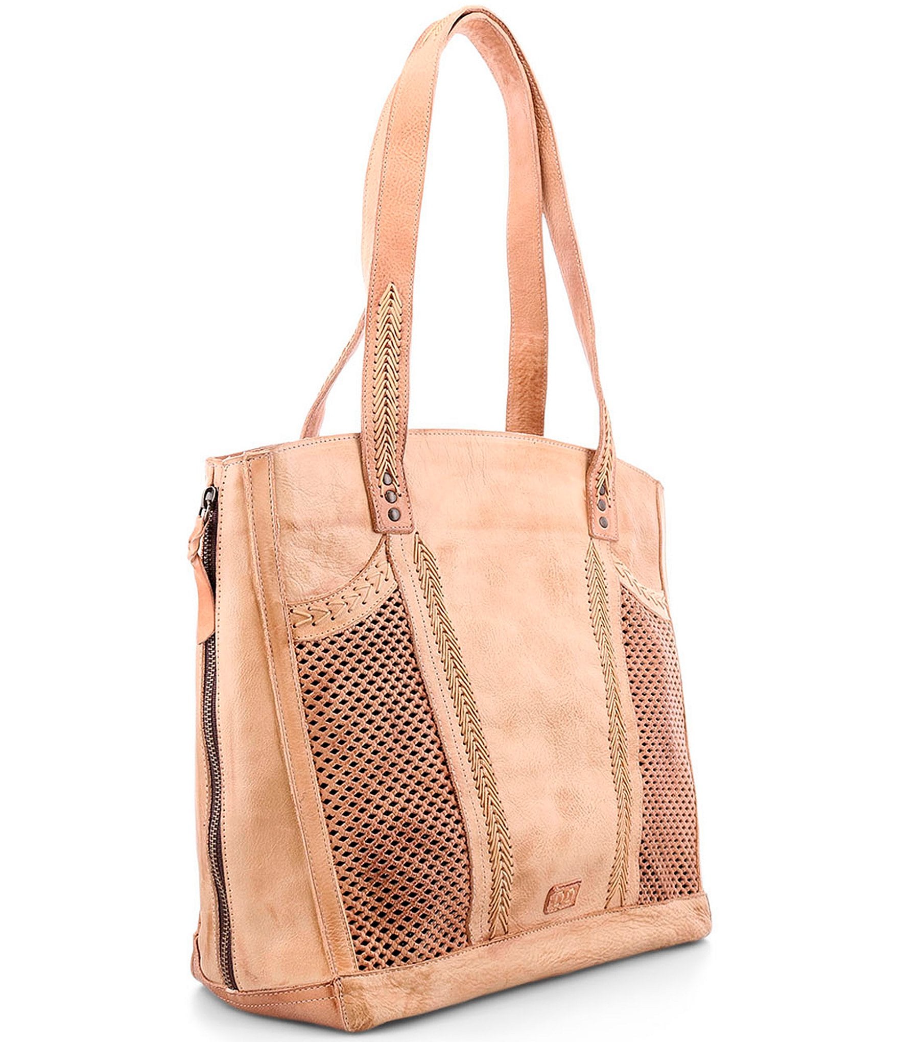 Bed Stu Amelie Tanned Perforated Leather Tote Bag