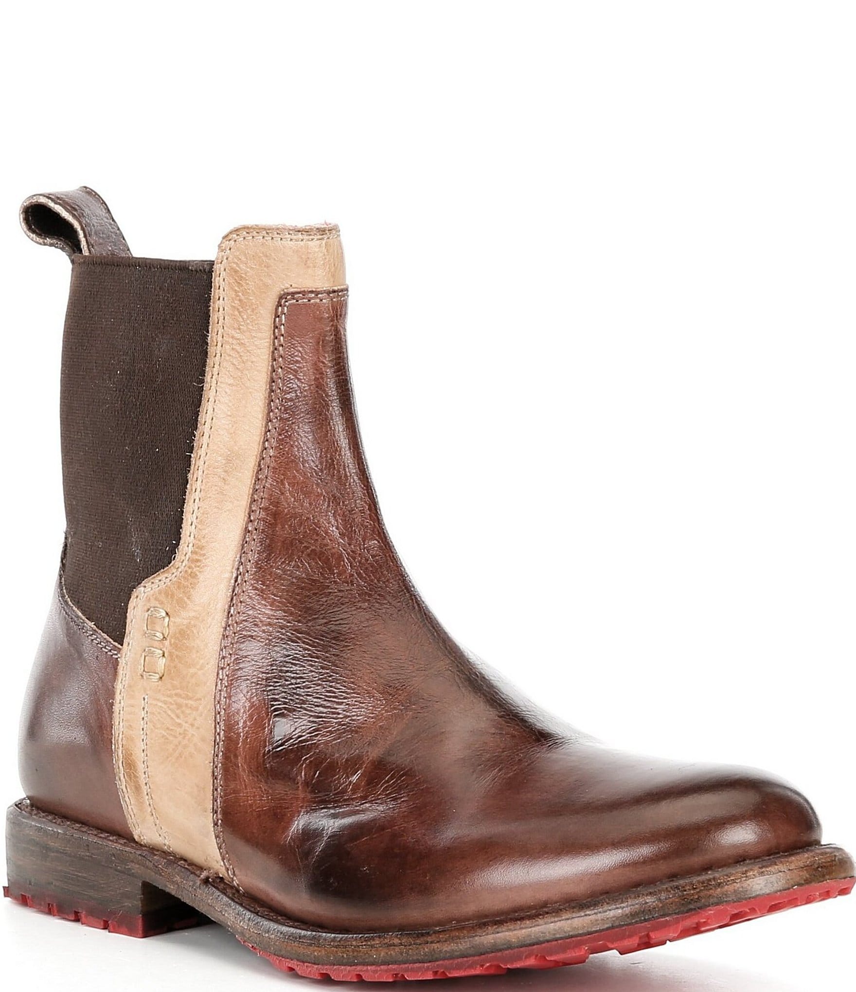 Bed Stu Ethic Leather Double Gore Chelsea Booties