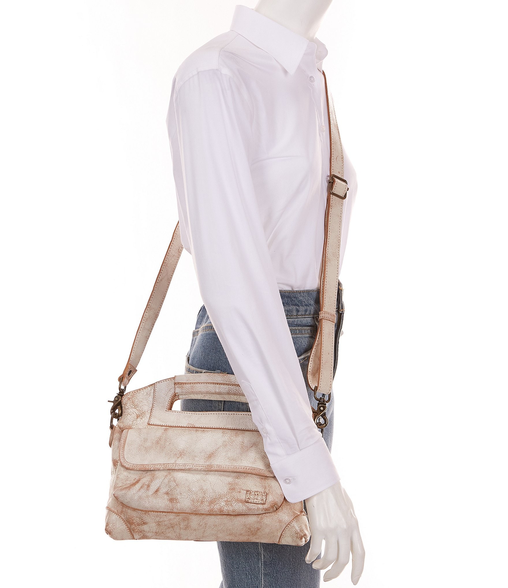 Bed Stu Greenway Nectar Lux Leather Handheld Crossbody Bag