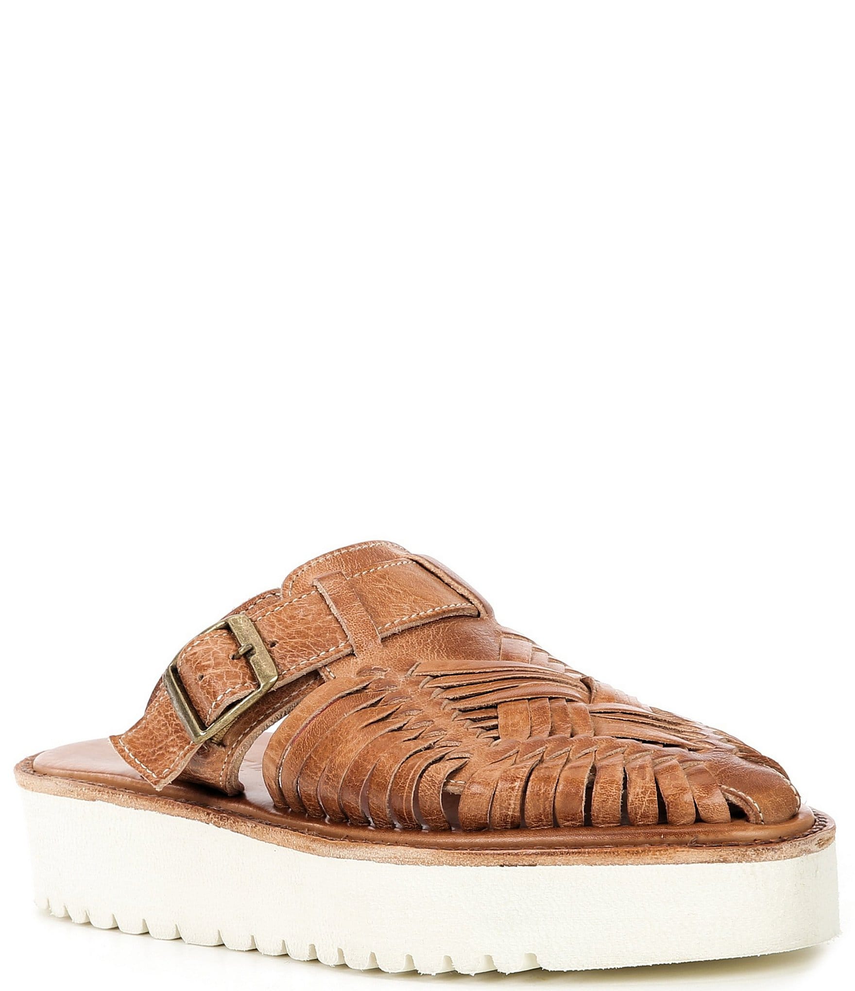 Bed Stu Linette Leather Huarache Platform Mules