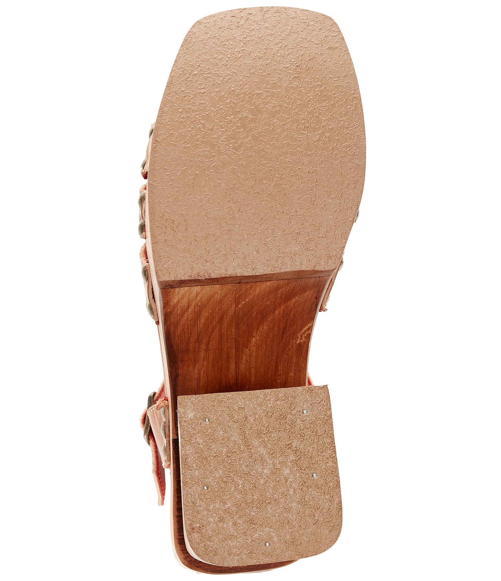Bed Stu Lyxon Leather Wood Block Heel Platform Sandals